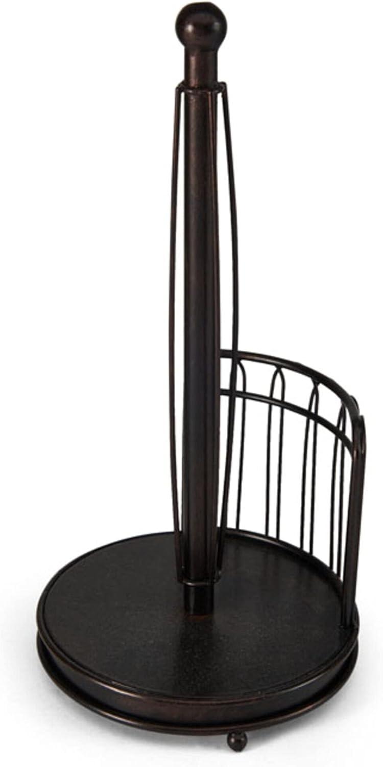 Black Wrought Iron French Countryside Paper Towel Holder