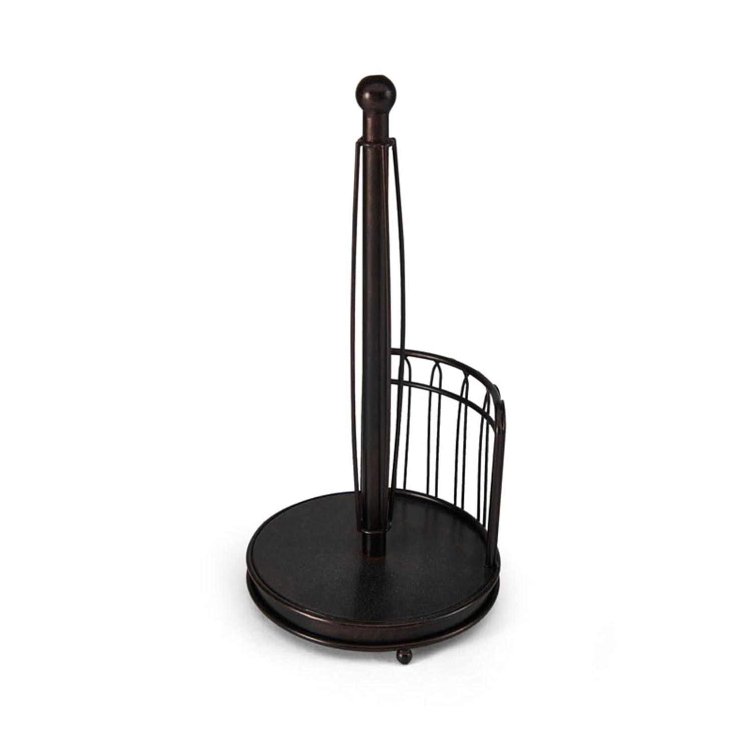 Black Wrought Iron French Countryside Paper Towel Holder