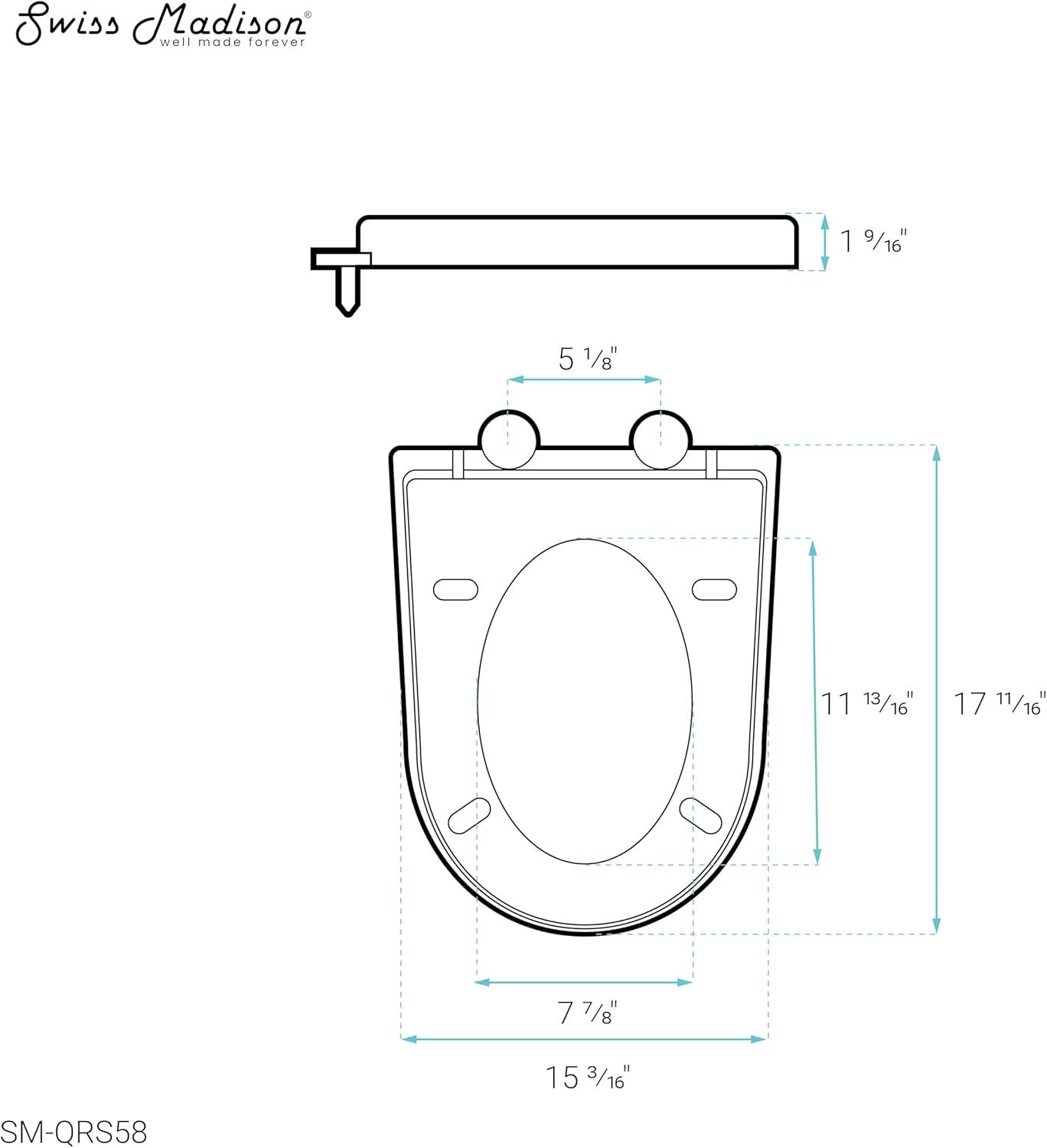 Quick-Release UF Seat for St. Tropez Vortex flush Toilets