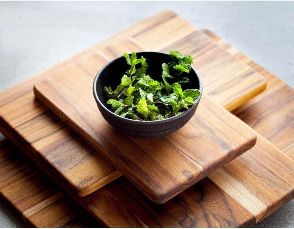 Teak Rectangular Cutting Board with Natural Finish