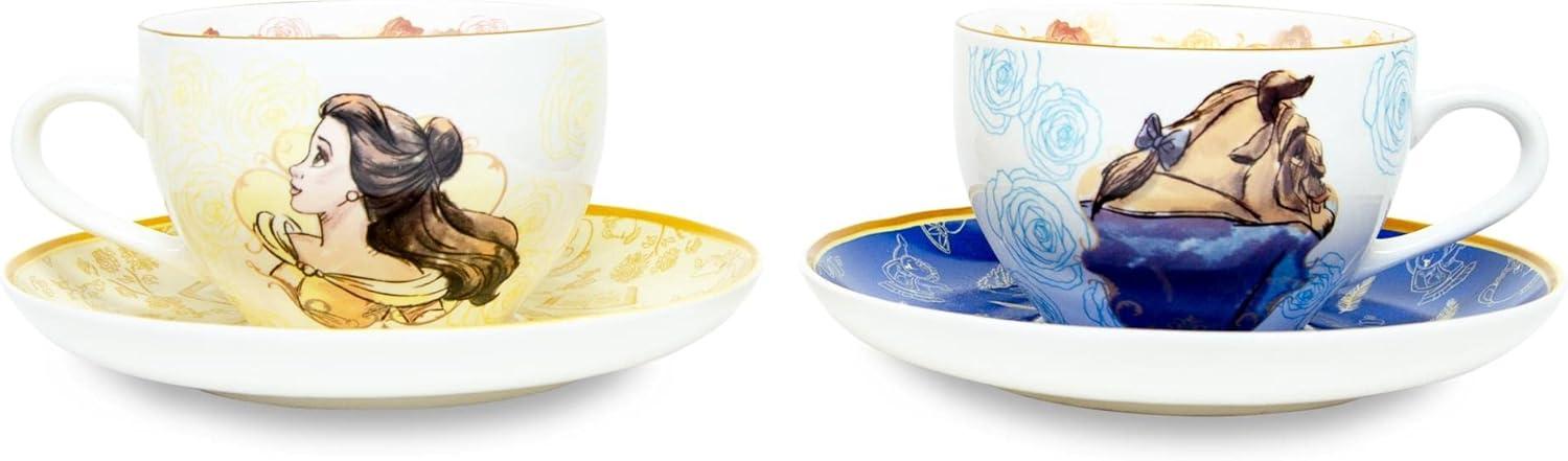 Disney Beauty and the Beast Bone China Teacup and Saucer Set