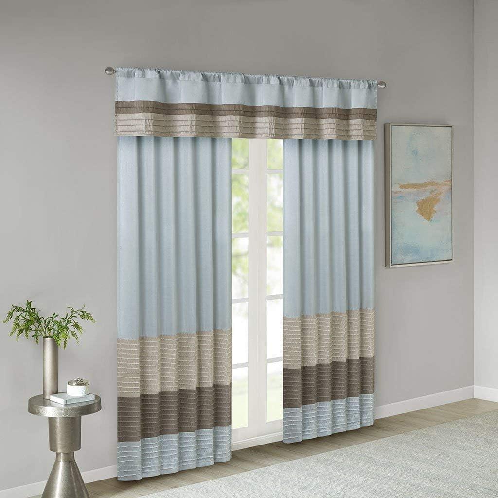 Madison Park Amherst Polyoni Pintuck Single Window Valance