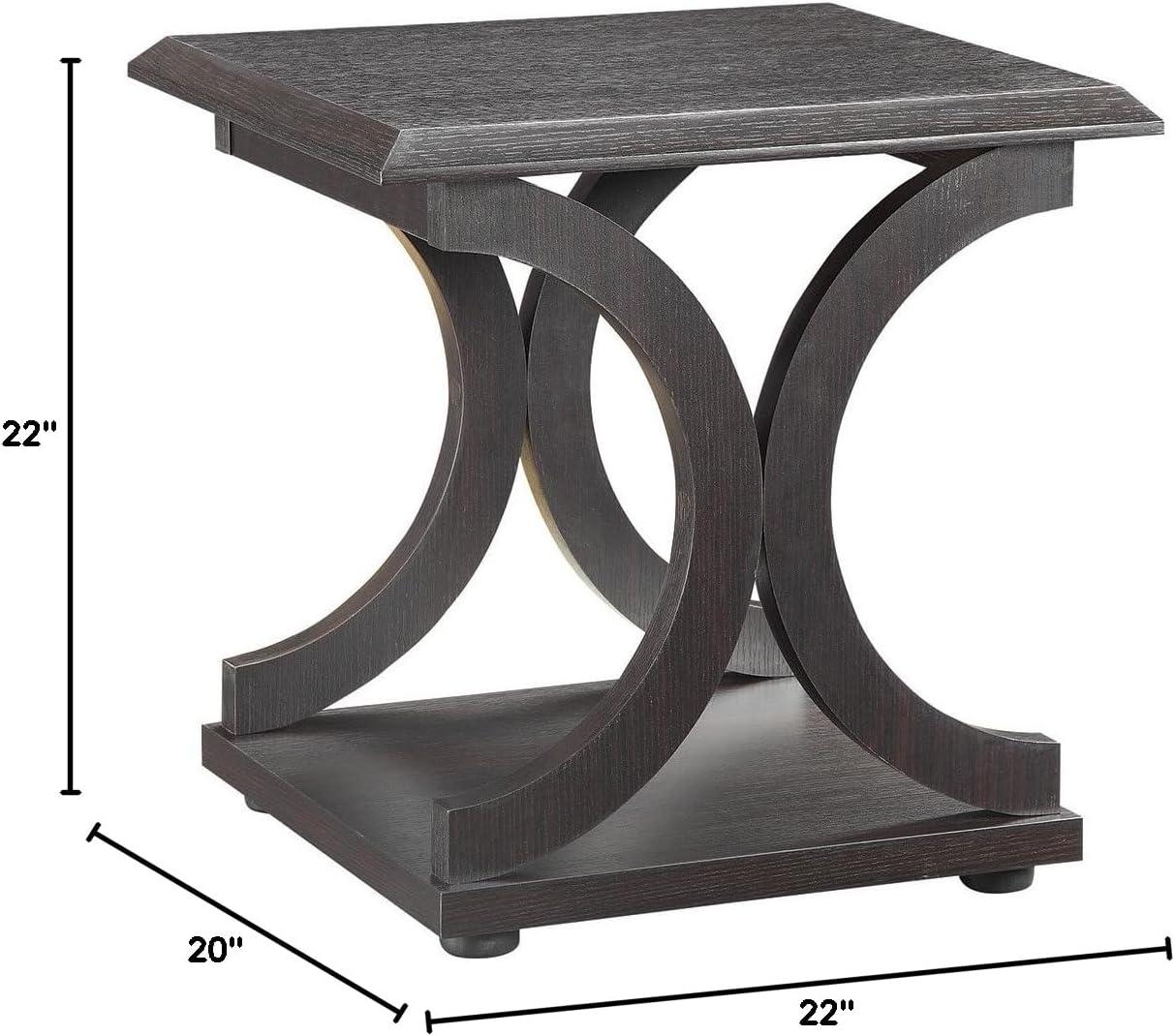 Coaster Home Furnishings 703147 Casual End Table, Cappuccino