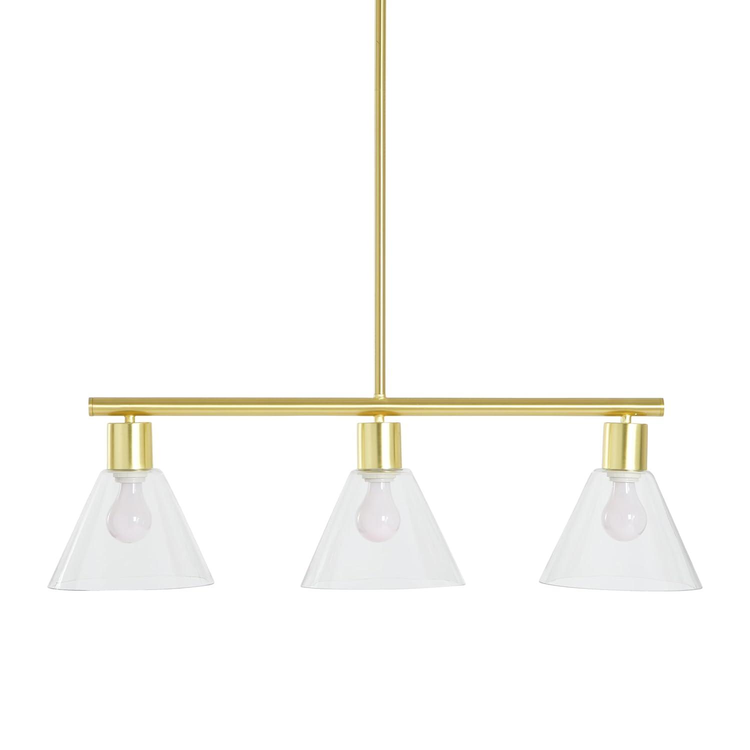 Creative Co-Op Modern Linear Ceiling Light, Brushed Gold