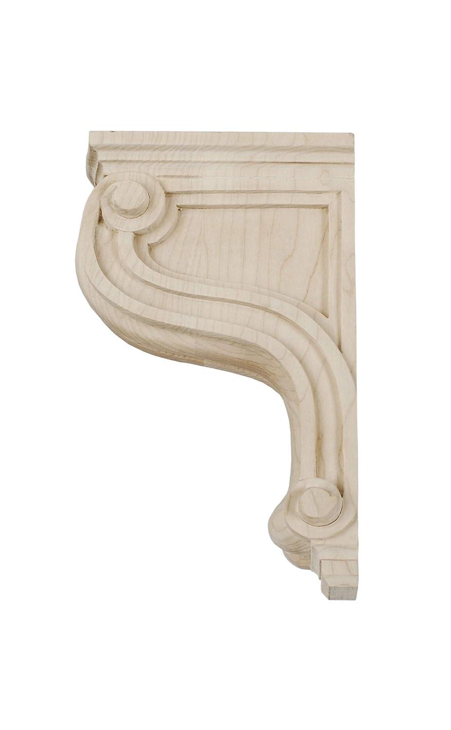 Architectural Products by Outwater L.L.C. 8 in x 2 in x 4-3/4 in Unfinished Small Solid Classic Traditional Plain Wood Corbel