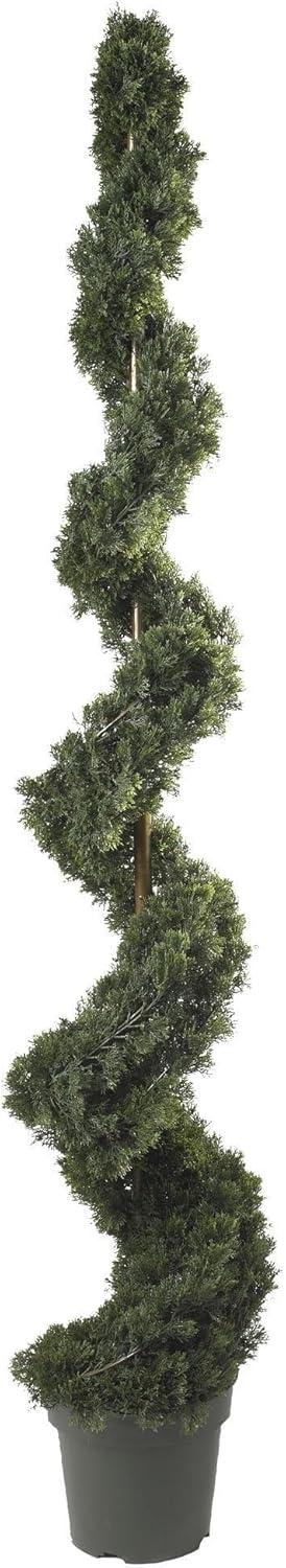 Nearly Natural 6-ft Cedar Spiral Silk Tree (Indoor/Outdoor)