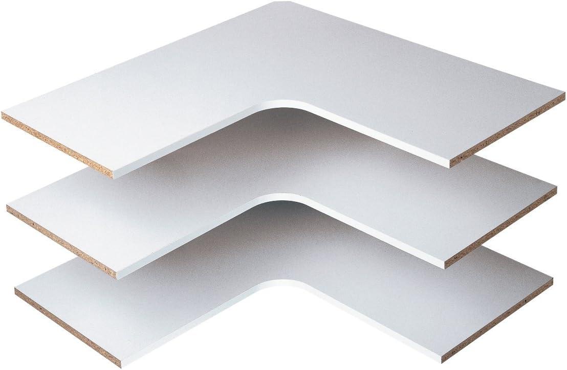 WIixle Corner Shelves Closet Storage, 30"x30" - 3 Pack, White