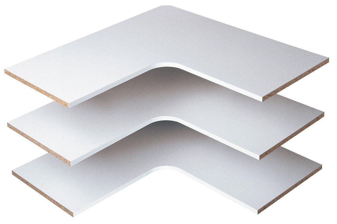 WIixle Corner Shelves Closet Storage, 30"x30" - 3 Pack, White