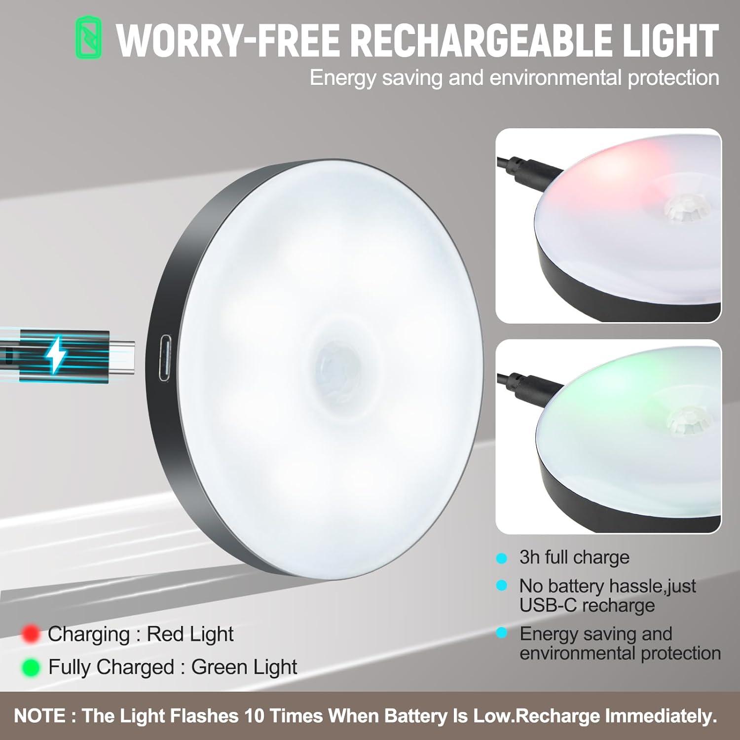 Motion Sensor Night Light 2 Pack LED Night Lights, Dusk to Dawn Motion Sensor for Bedroom, Bathroom, Toilet, Stairs, Kitchen, Hallway