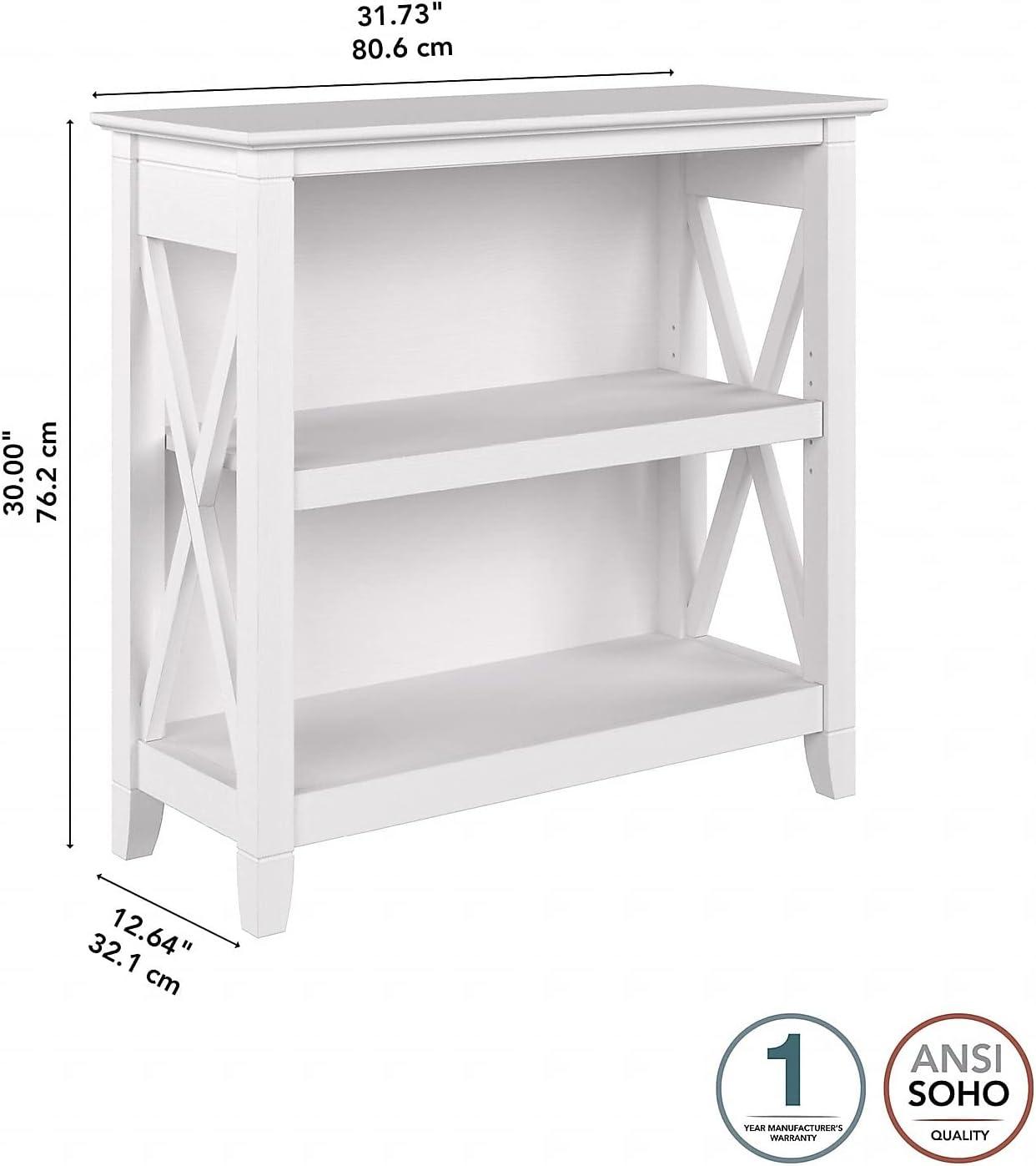Key West Small 2 Shelf Bookcase in Pure White Oak - Engineered Wood
