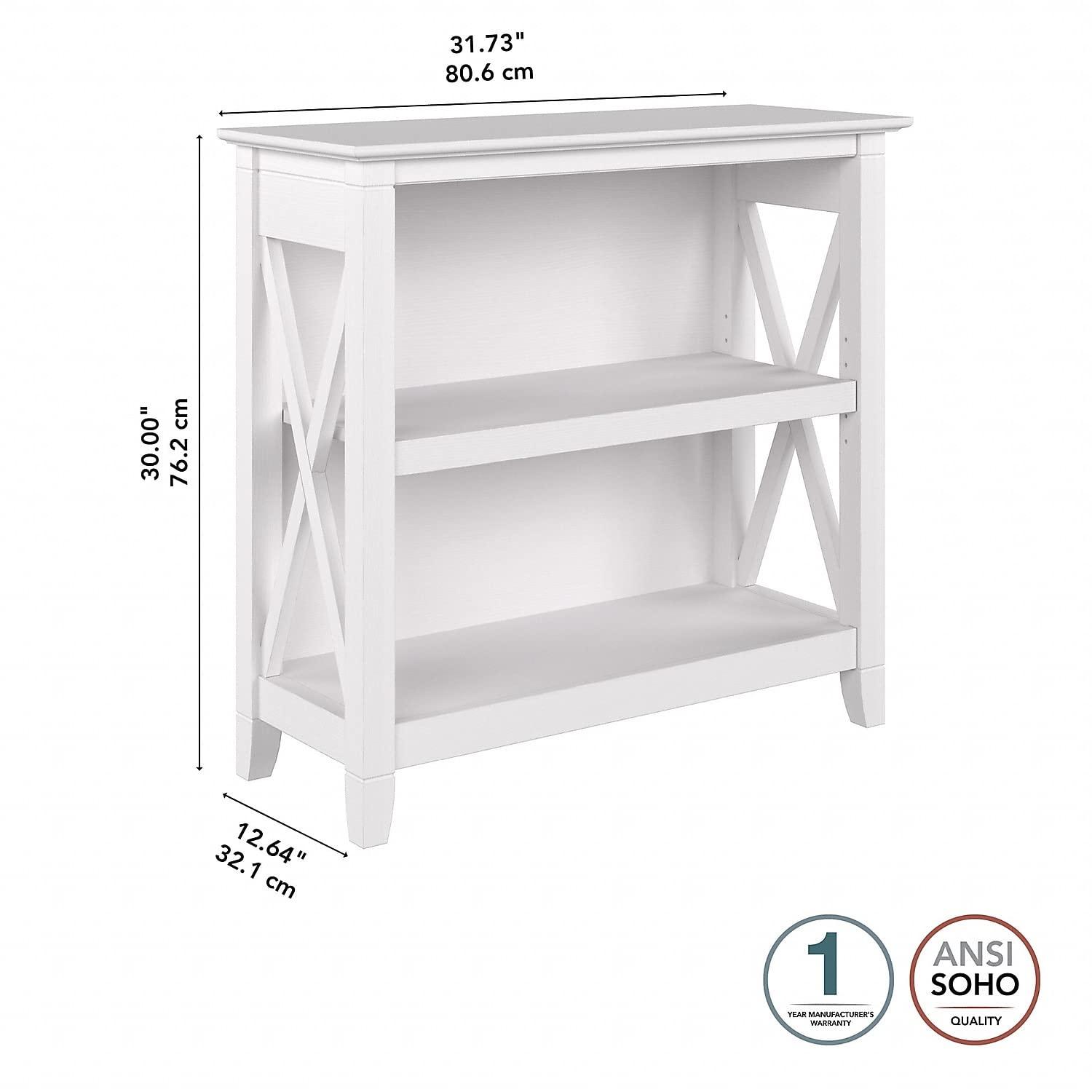 Key West Small 2 Shelf Bookcase in Pure White Oak - Engineered Wood