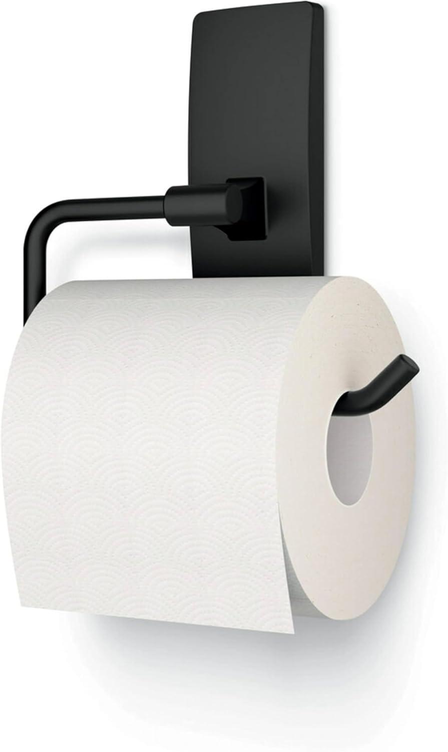 Command Bath Matte Black Toilet Paper Holder, 1 Toilet Paper Holder, 2 Strips