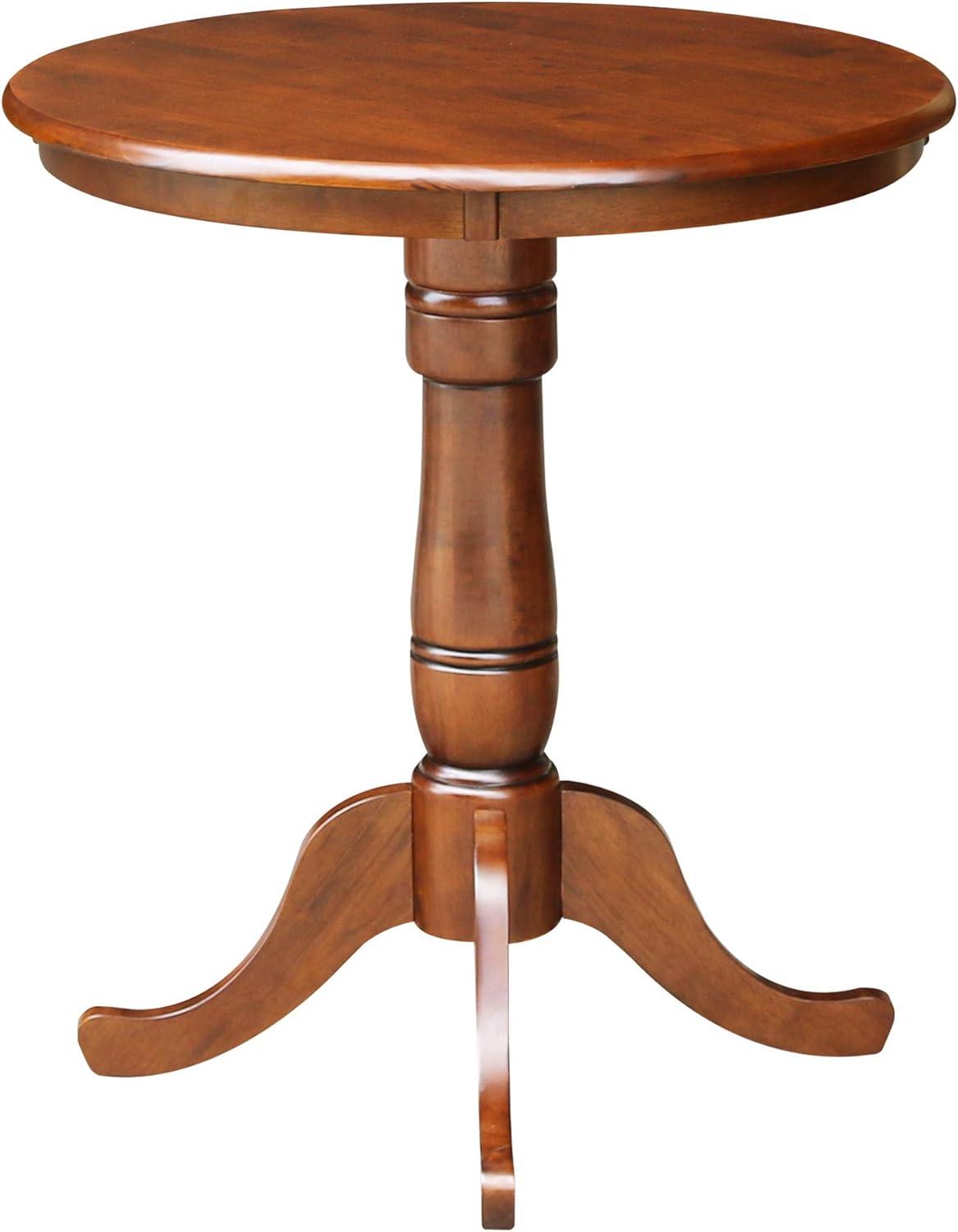 International Concepts Oakdale 30 in. Round Top Pedestal Counter Height Dining Table