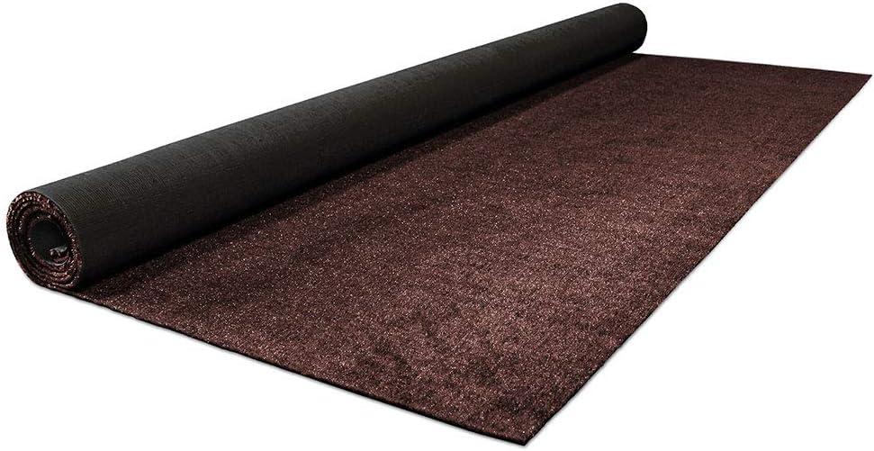 Outdoor Artificial Turf with Marine Backing – Coffee Brown 6 Feet X 10 Feet – Spectrum Series .25 Inch Pile Height