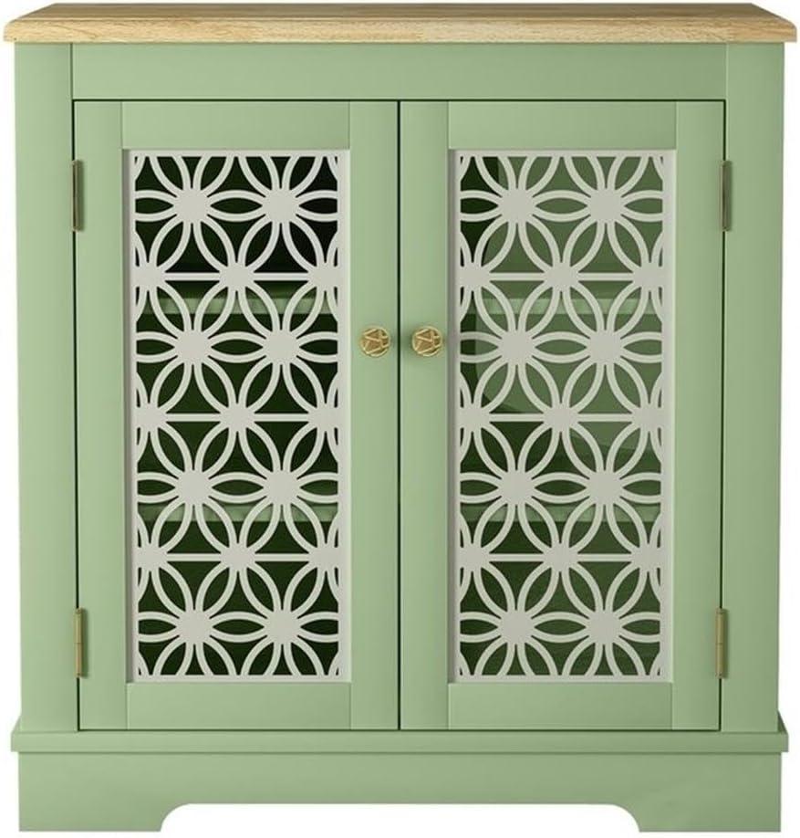 LIVILAND 30 in. Storage Sideboard Buffet Accent Cabinet - Green