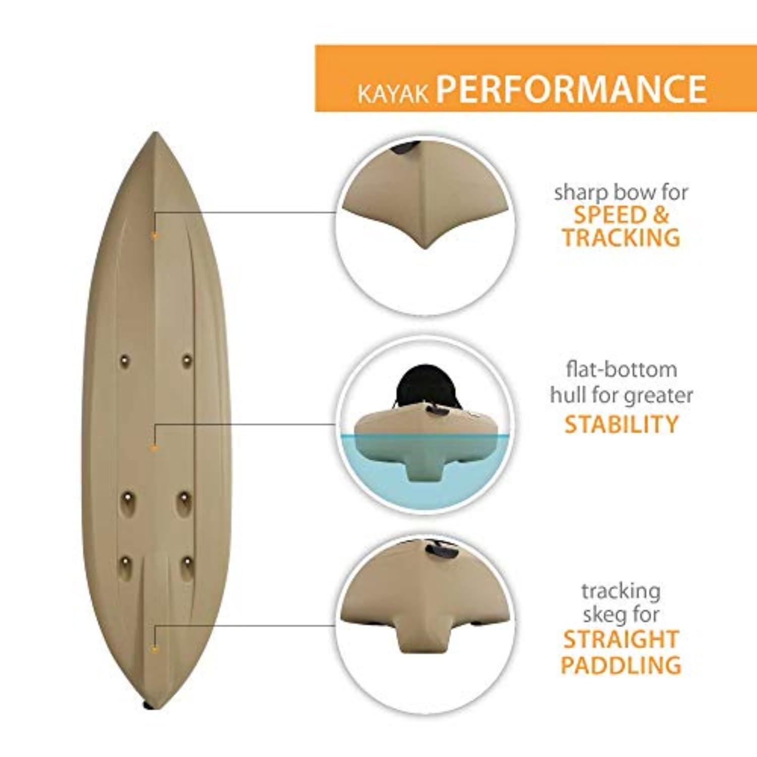 Lifetime Tamarack Angler Sit-On-Top Kayak with Paddle, Tan, 120"