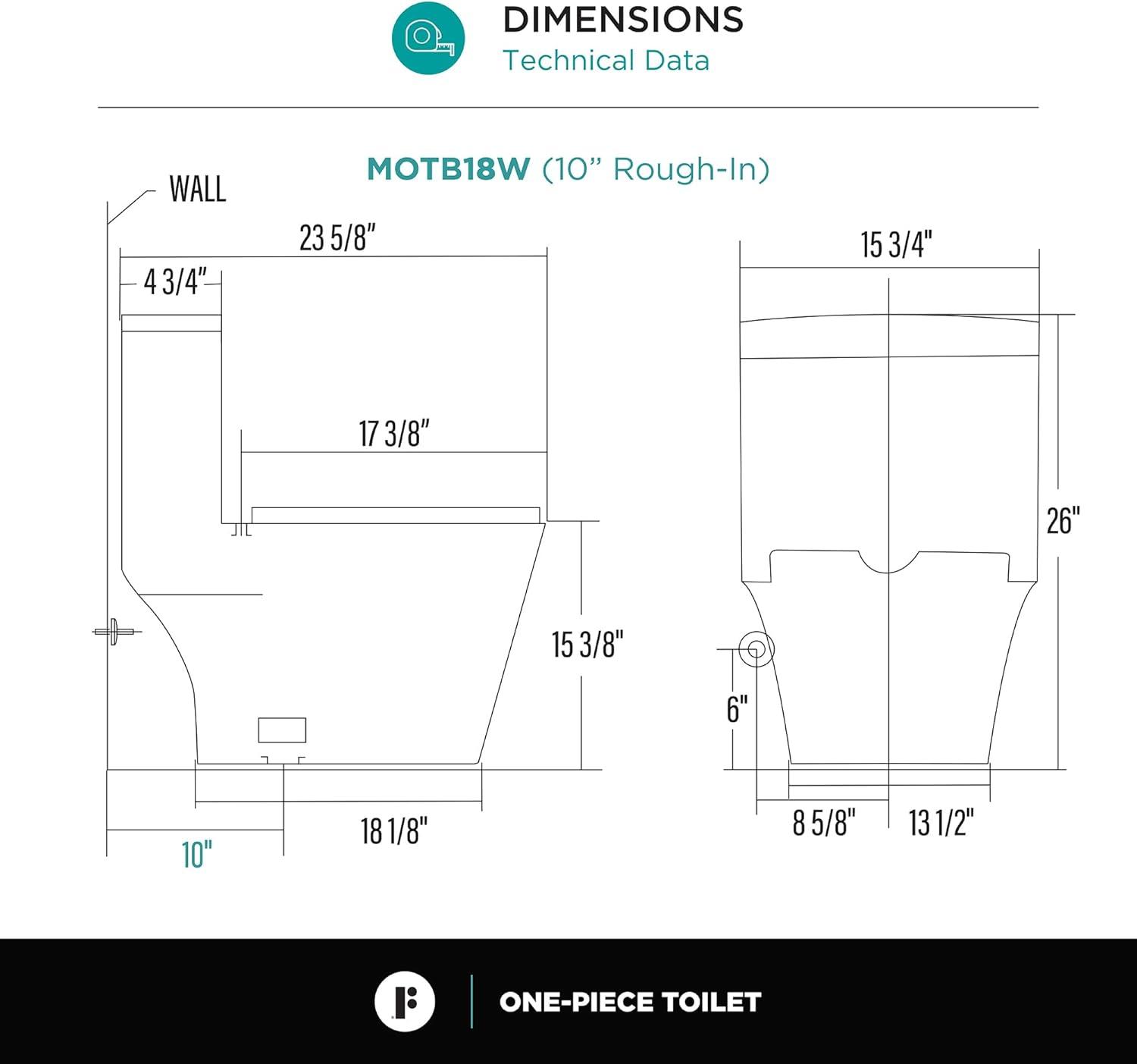 1.28 GPF Round One-Piece Toilet (Seat Included)