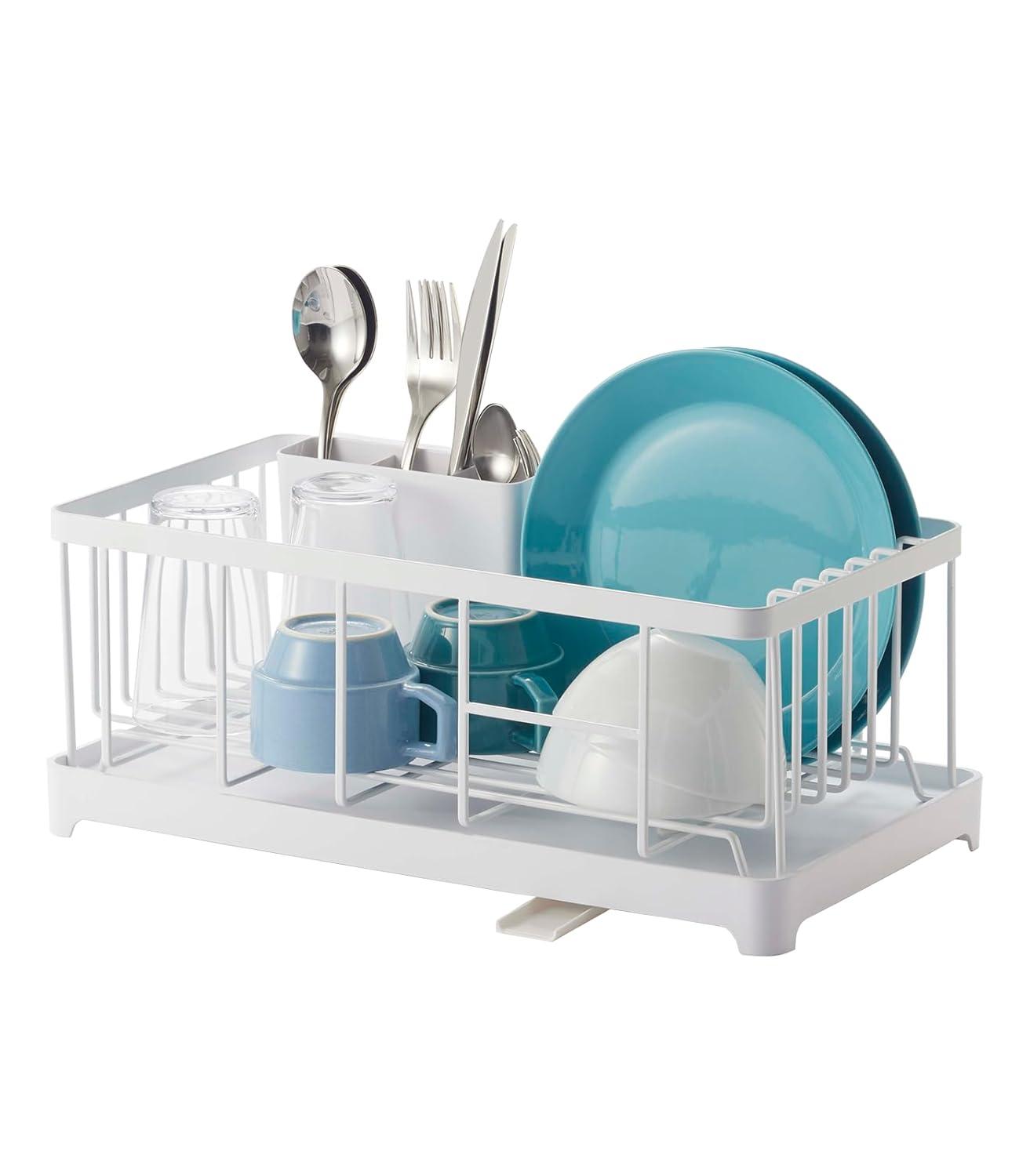Yamazaki Tower White Wire Dish Drainer Rack
