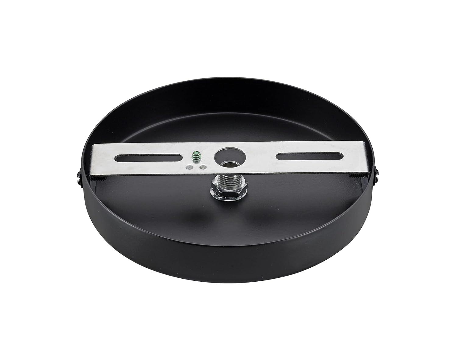 Aspen Creative 21510-12, Contemporary Fixture Canopy Kit, 4-3/4" Diameter, Matte Black, 2 Pack