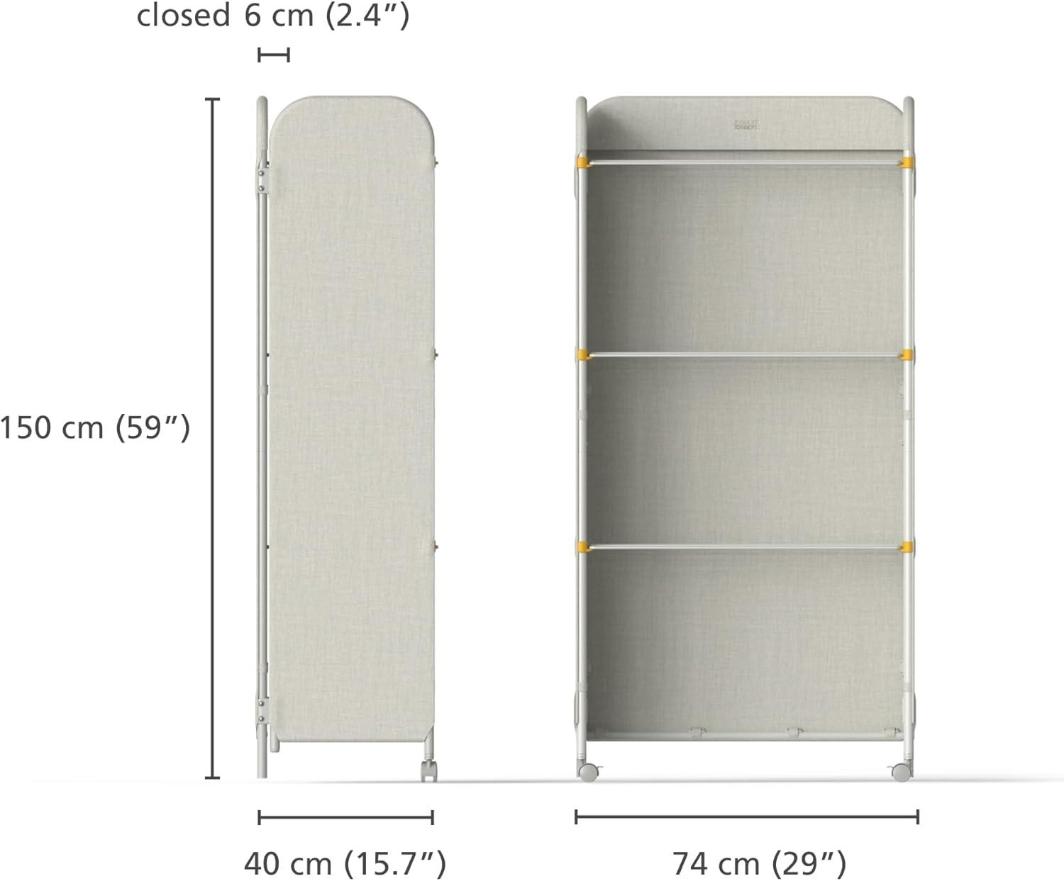 Eclipse 3-Tier Ecru Steel Indoor Drying Rack with Fabric Cover