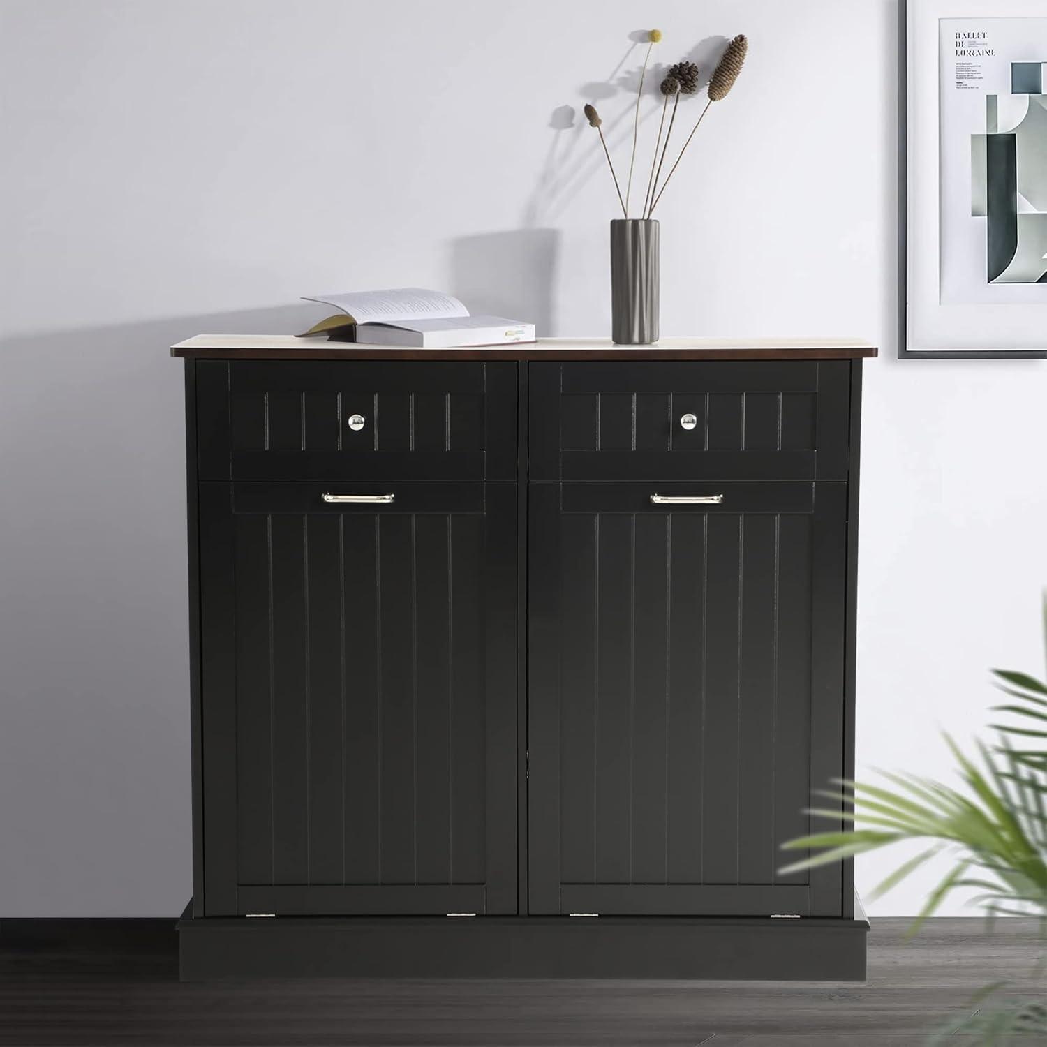 Double Tilt Out Trash Kitchen Cabinet