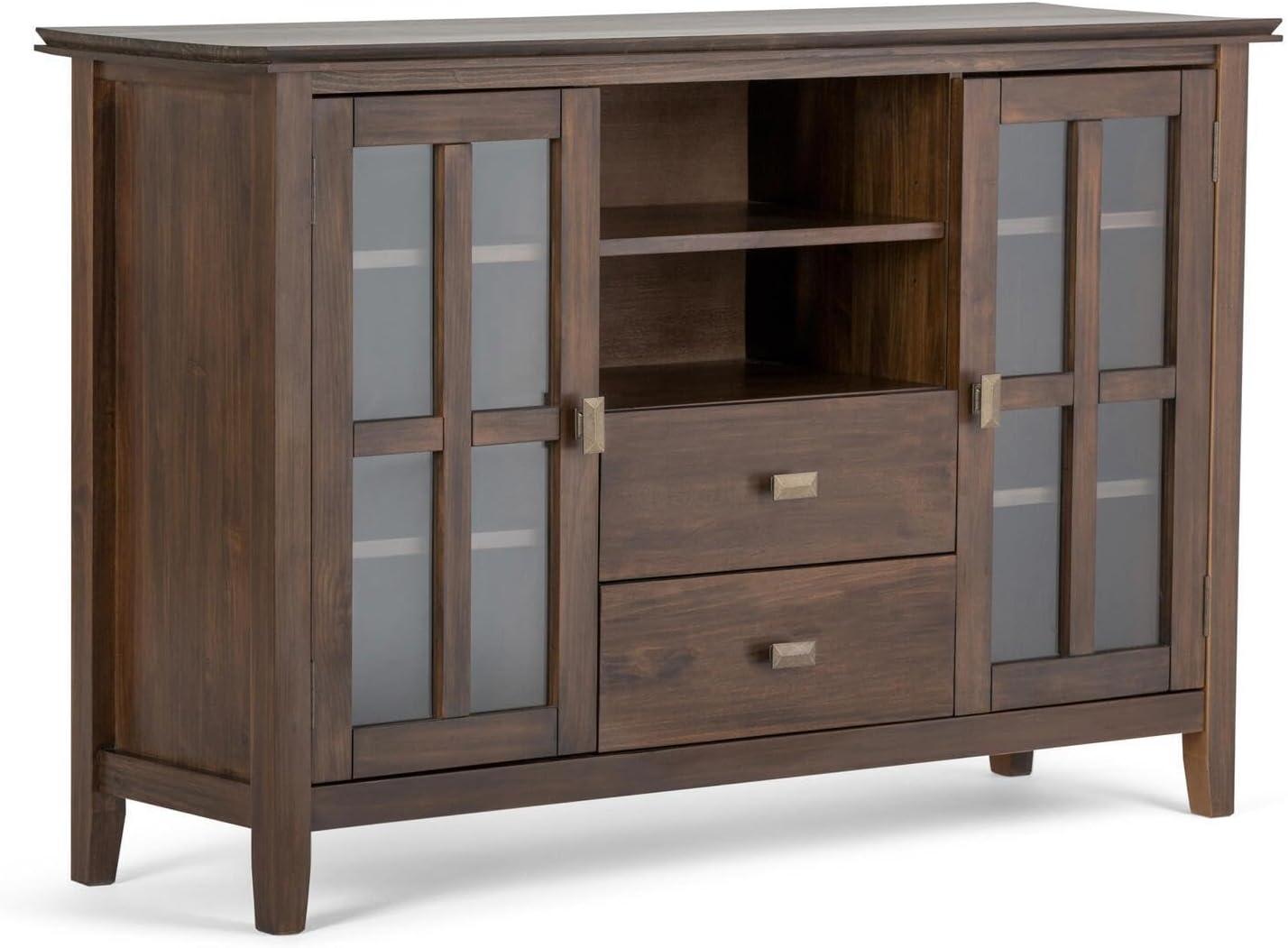Simpli Home Artisan 53"W Solid Wood Contemporary Tall TV Stand for TVs up to 60" with Adjustable Shelves & Reviews | Wayfair