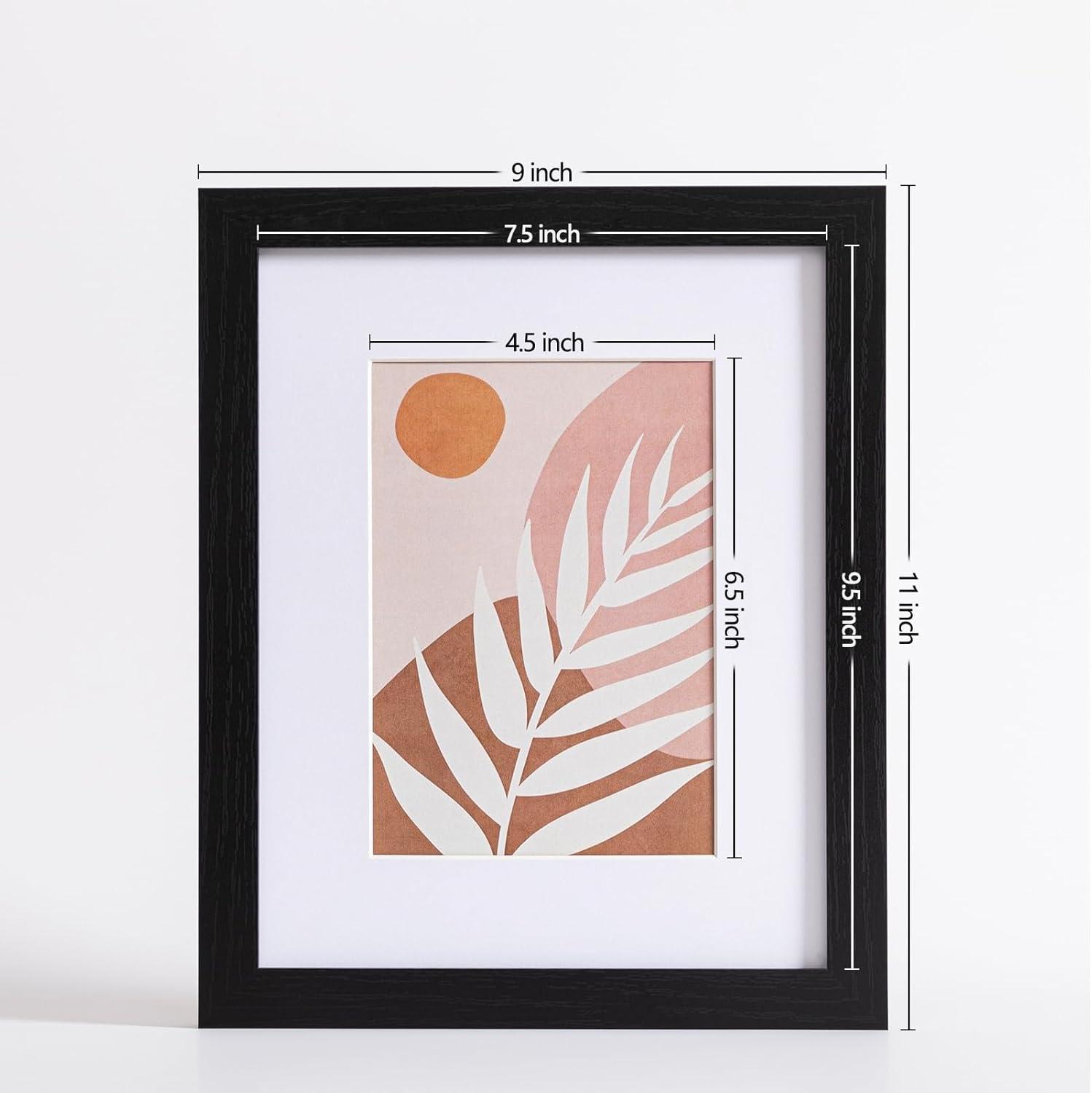 eletecpro 8x10 Picture Frames Set of 10, Picture Frame Collage Wall Decor Display 5x7 Photo With Mat or 8x10 without Mat, Home Decor Gallery Frame for Table Top or Wall Mounting, Black