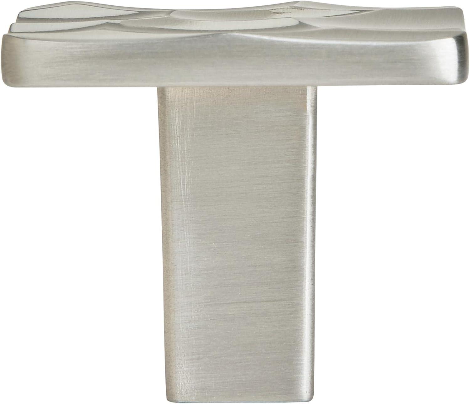 Kamari Brushed Nickel Square Cabinet Knob with Mounting Hardware