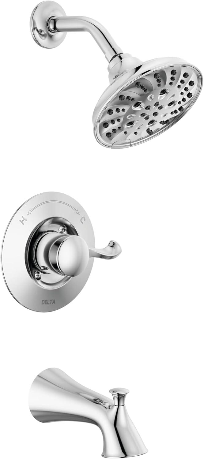 Esato Tub and Shower Faucet with Rough-in Valve and H2Okinetic Technology