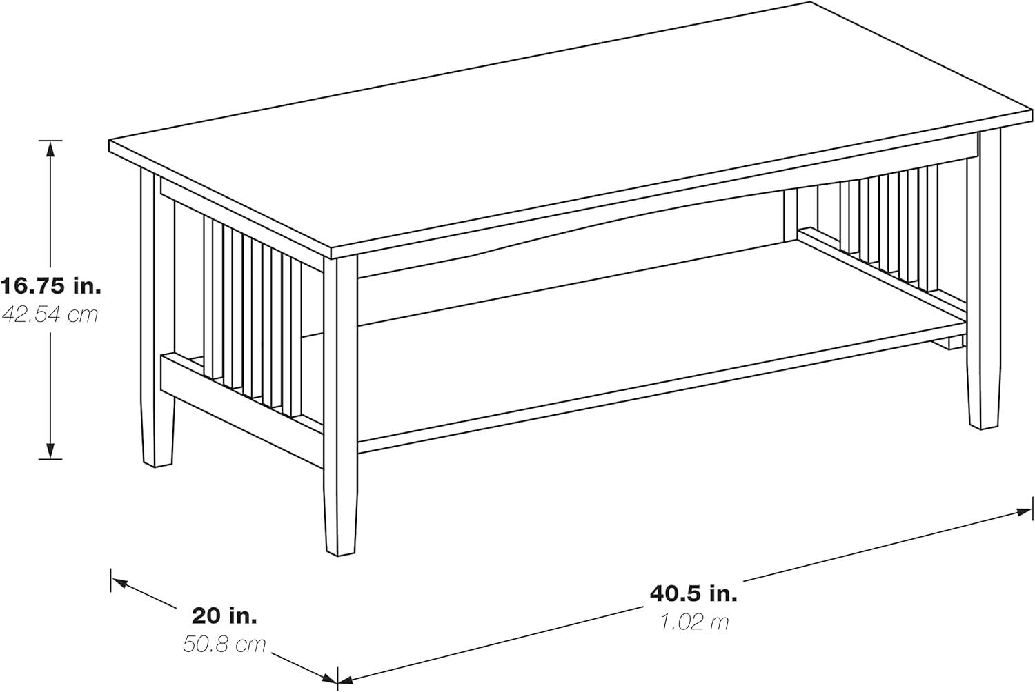 OSP Home Furnishings Sierra Coffee Table in Ash Finish