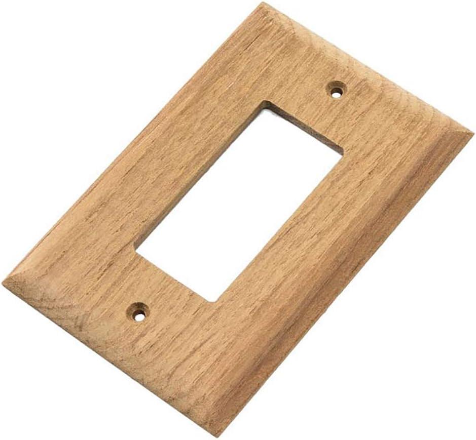 Teak Fault Outlet Cover, Receptacle Plate - Outlet Cover