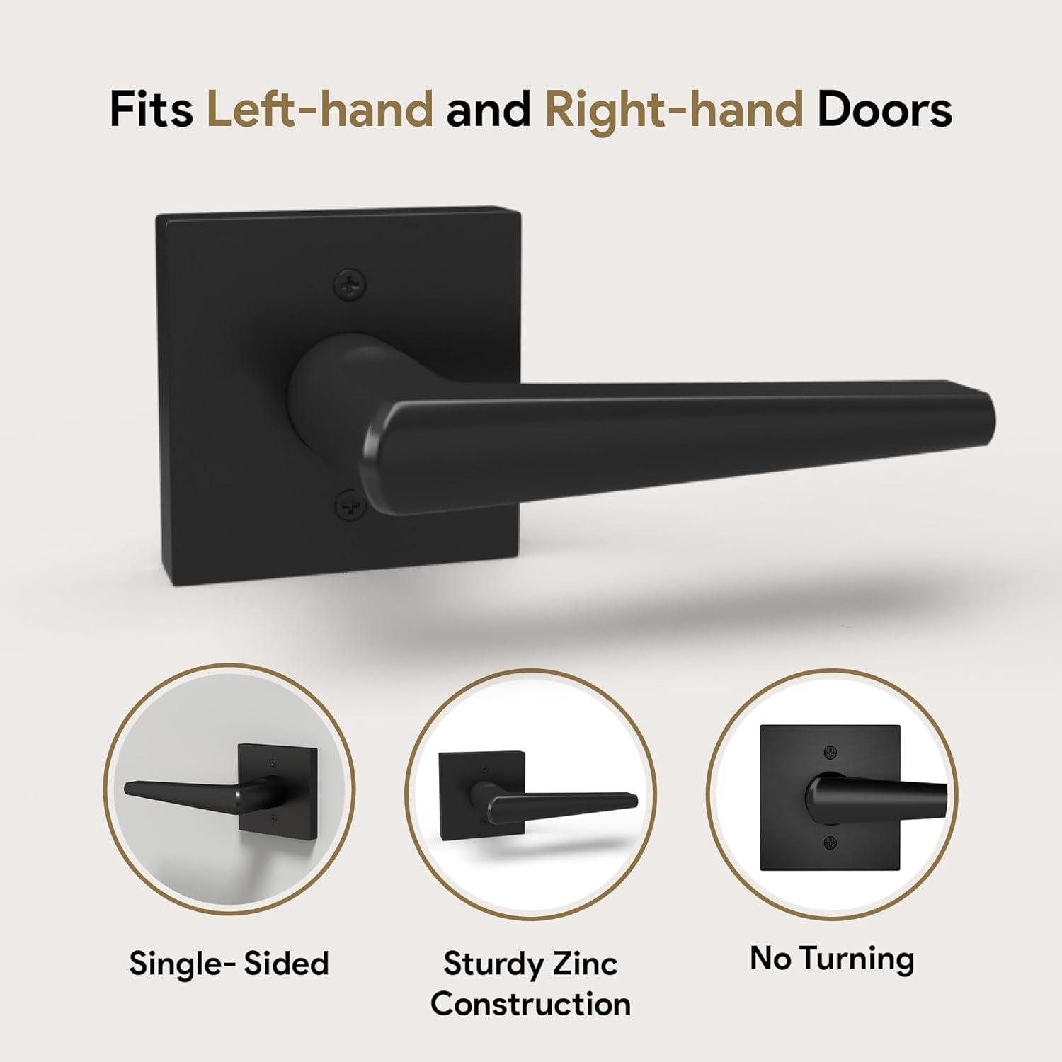 Mega Handles Schein Door Lever for Closet and French Doors I Non-Turning Screws Included