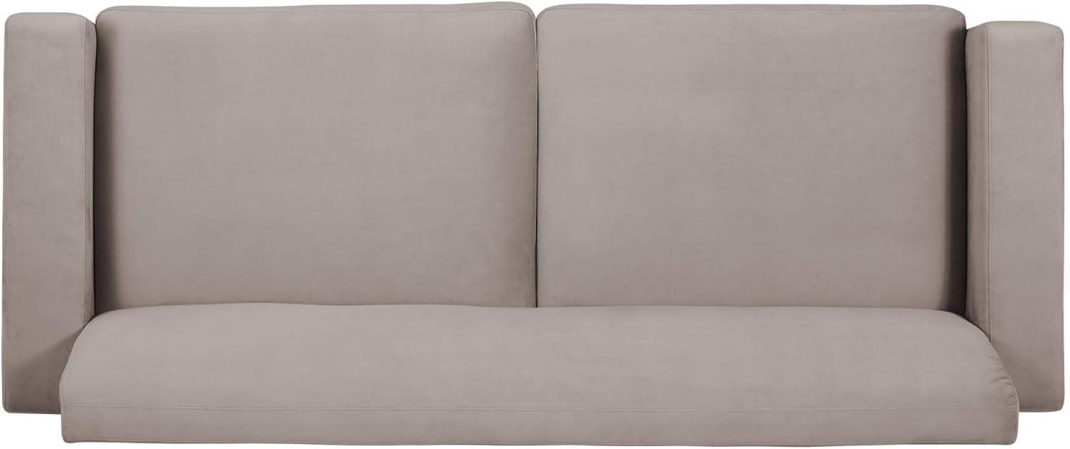 Elle Decor Baylie Mid-Century Modern Sofa with Chrome Sleigh Legs