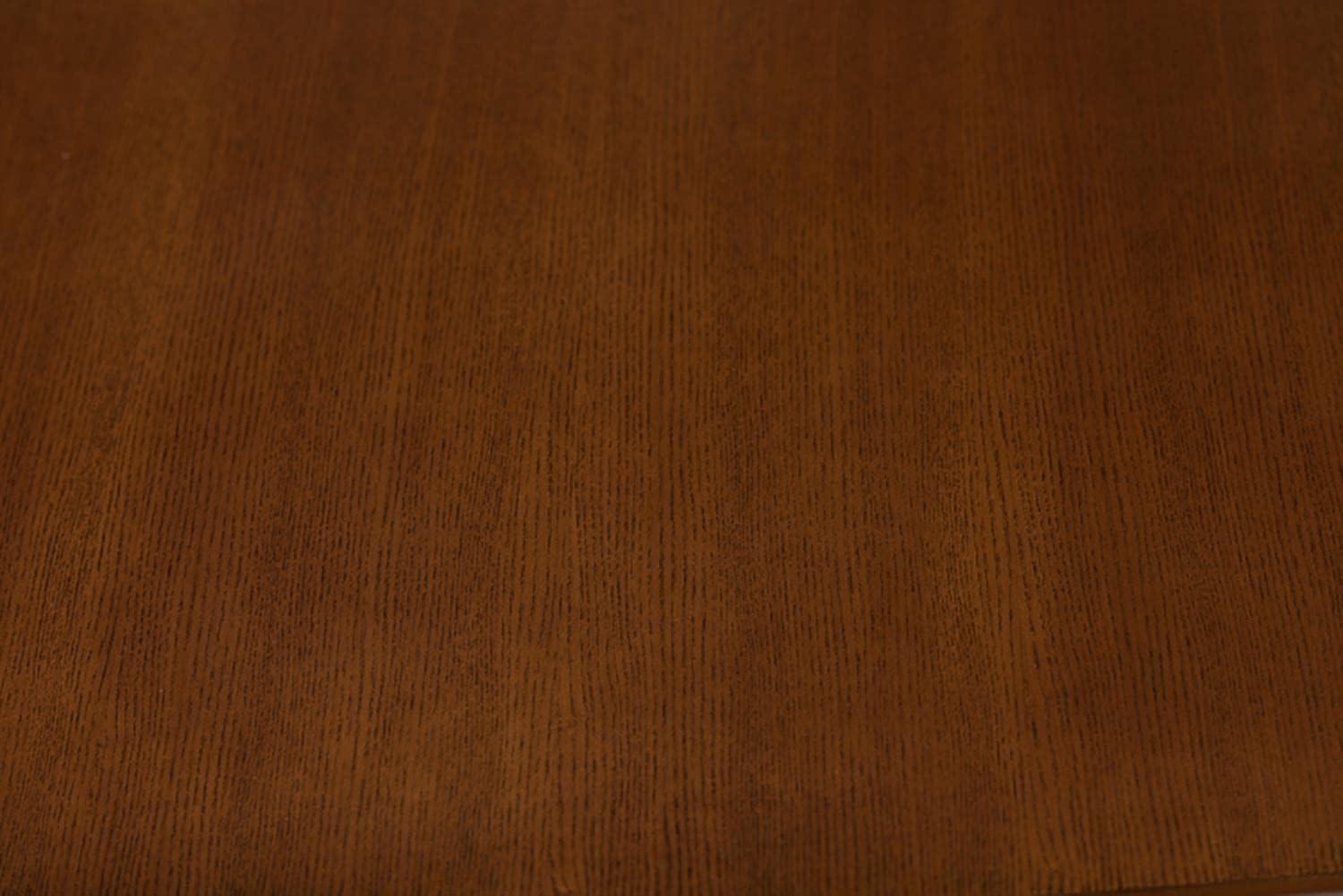 Baxton Studio Flora Mid-Century Modern "Oak" Medium Brown Finishing Wood Dining Table