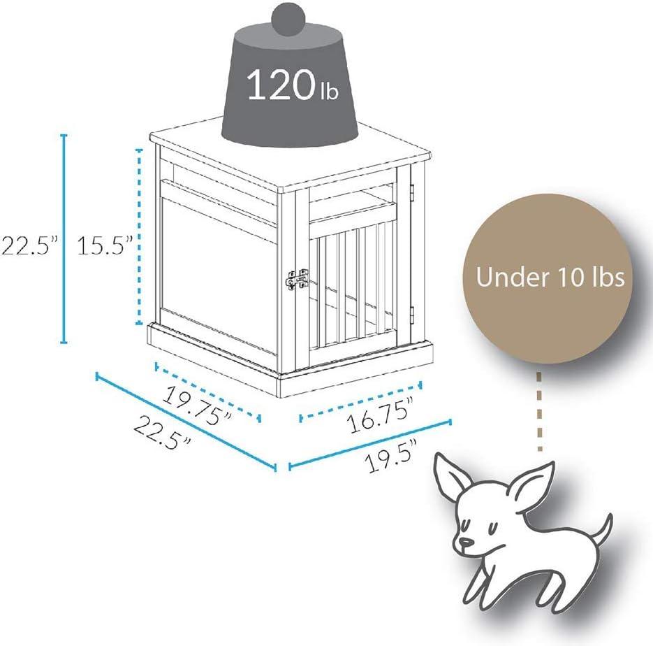 Espresso Solid Wood Pet Crate End Table