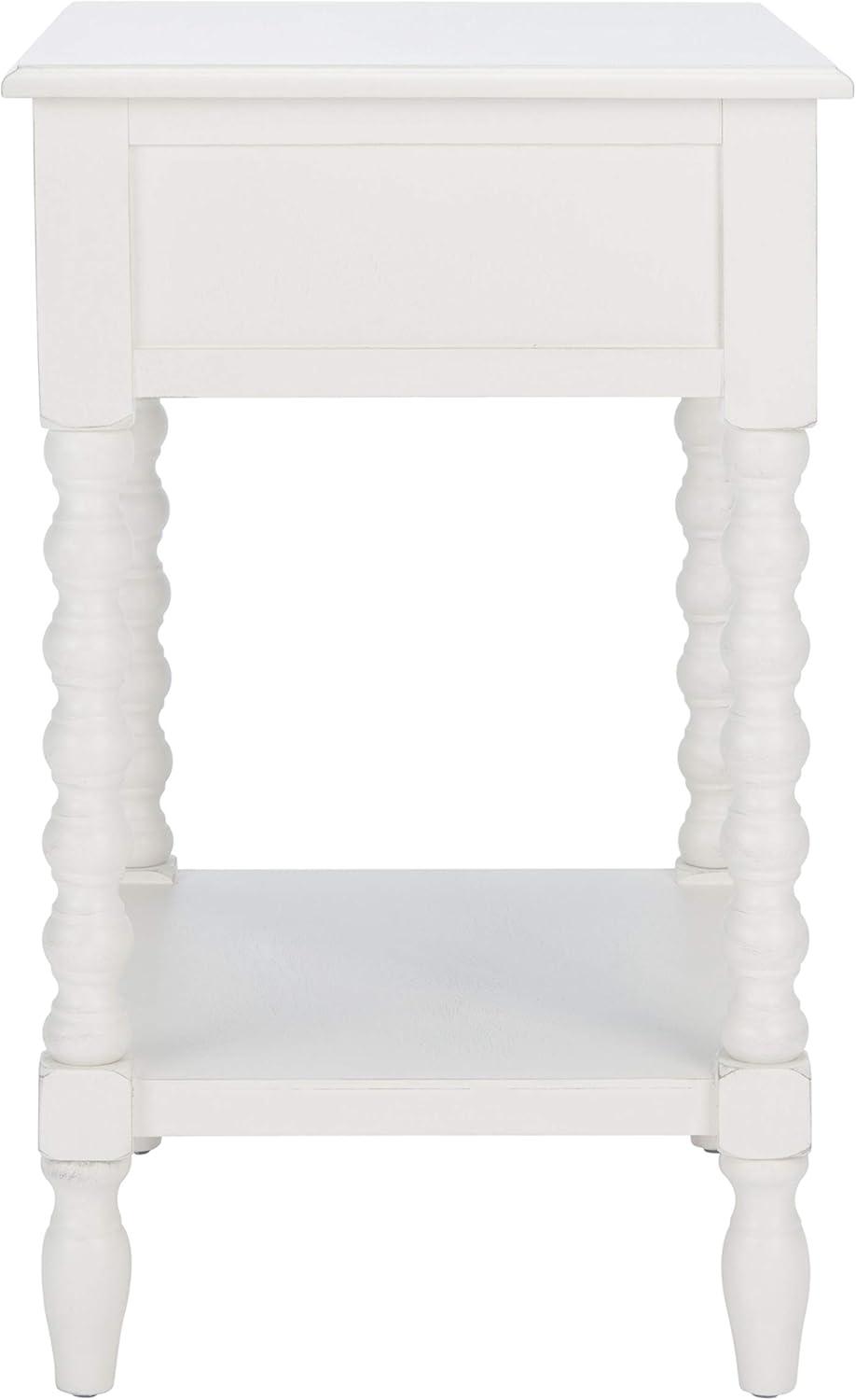 Athena Accent Table - ACC5703A - Distressed White - Safavieh