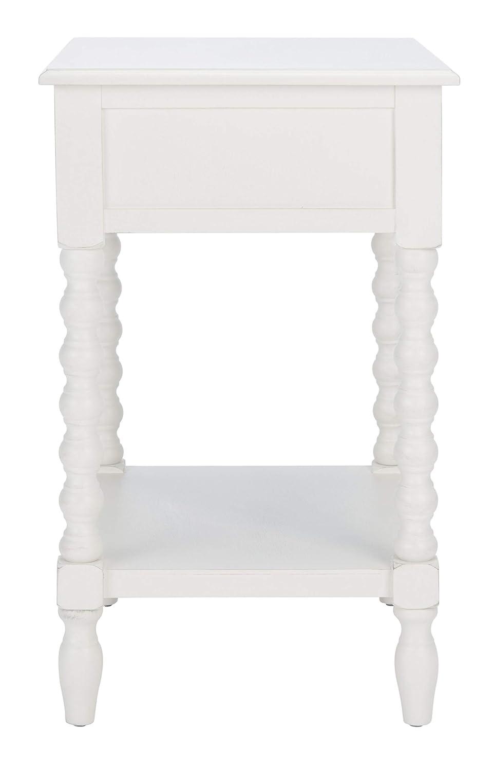 Athena Accent Table - ACC5703A - Distressed White - Safavieh