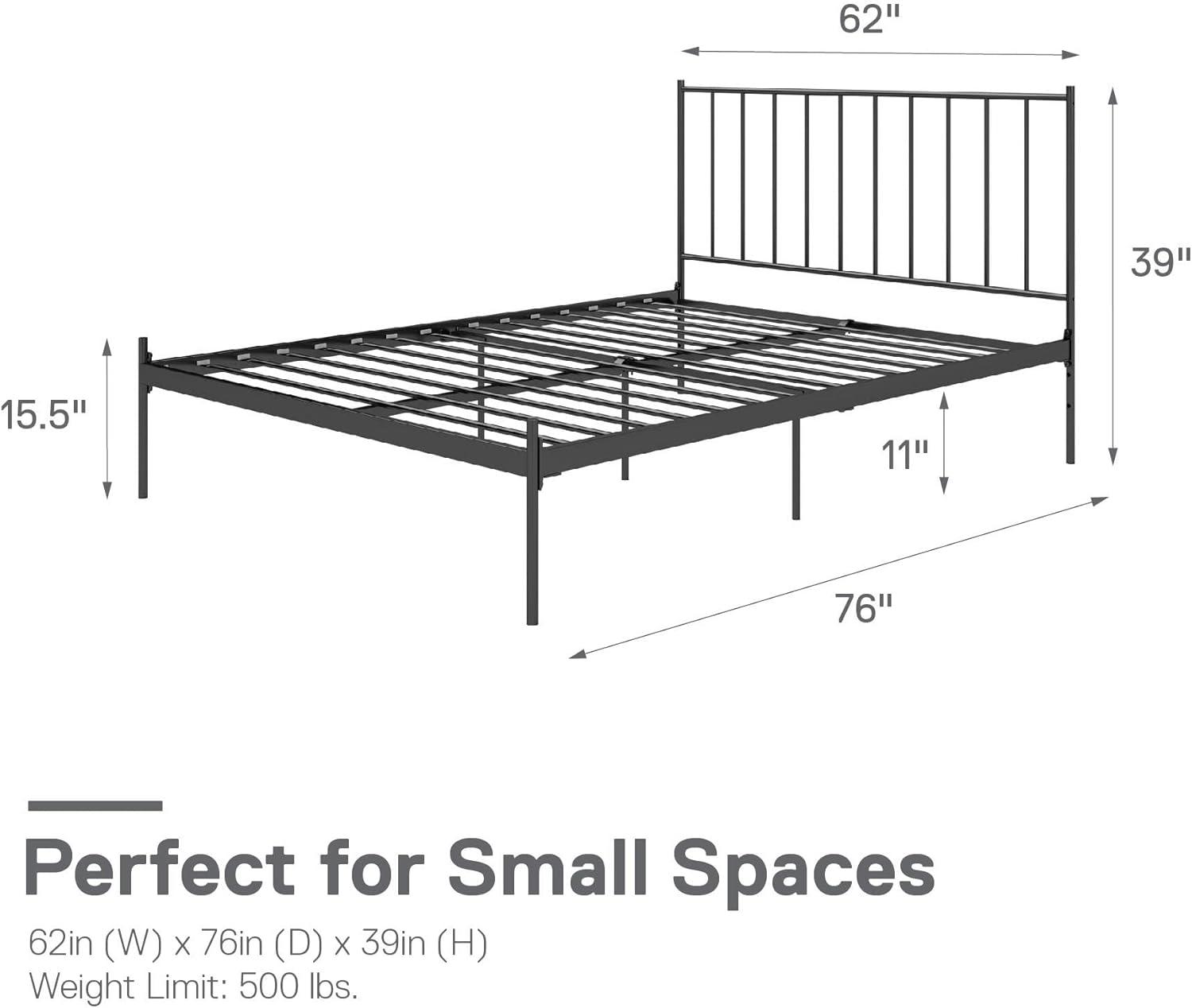 RealRooms Ares Adjustable Height Metal Bed