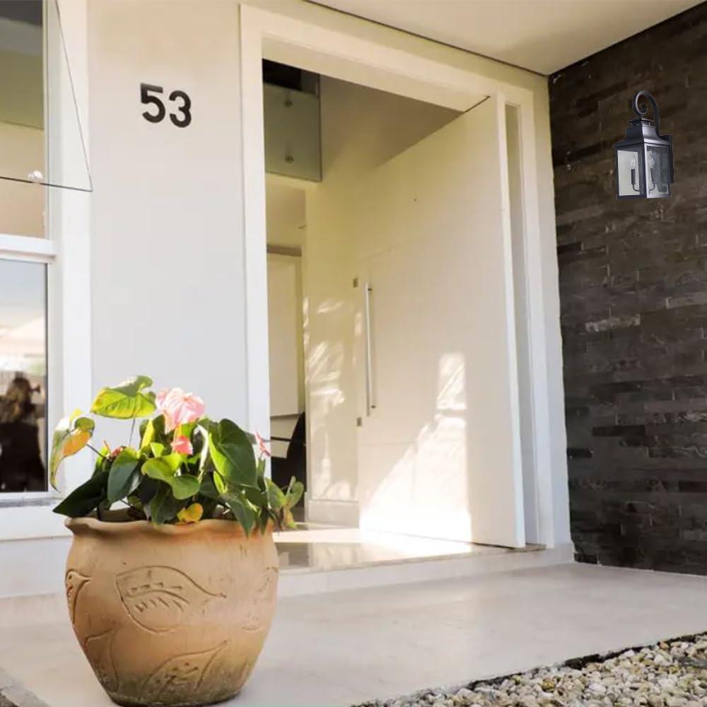 AA Warehousing ELW2283BL Exterior Wall Lighting, Black