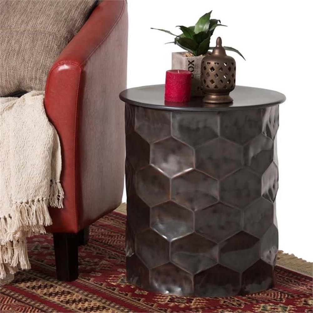 Olin Drum End Table