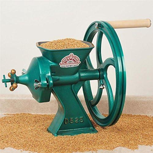 Lehman's Diamant Hand Grain Mill, Heavy Duty Easy to Use Manual Crank Coarse to Fine Flour Mill for Dry to Oily Grains, Steel and Iron, 56 pounds