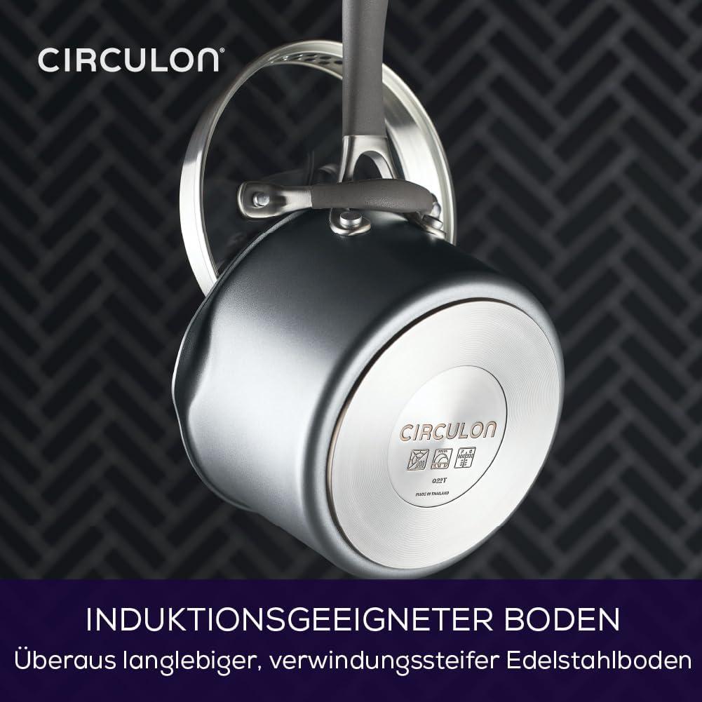 Circulon ScratchDefense with ScratchDefense Nonstick Induction Straining Sauce Pan with Lid
