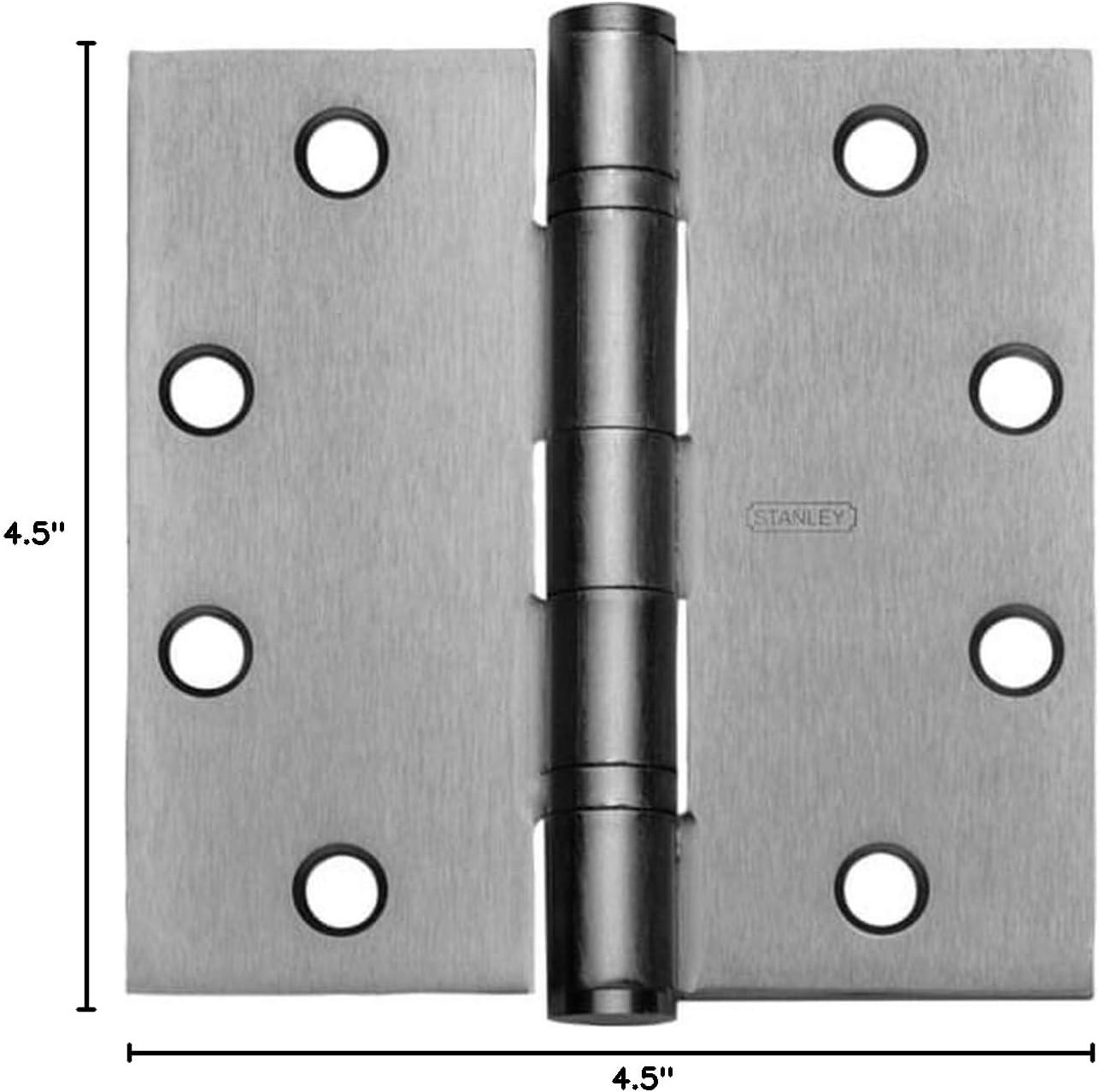 4.5" Satin Stainless Steel Ball Bearing Door Hinge