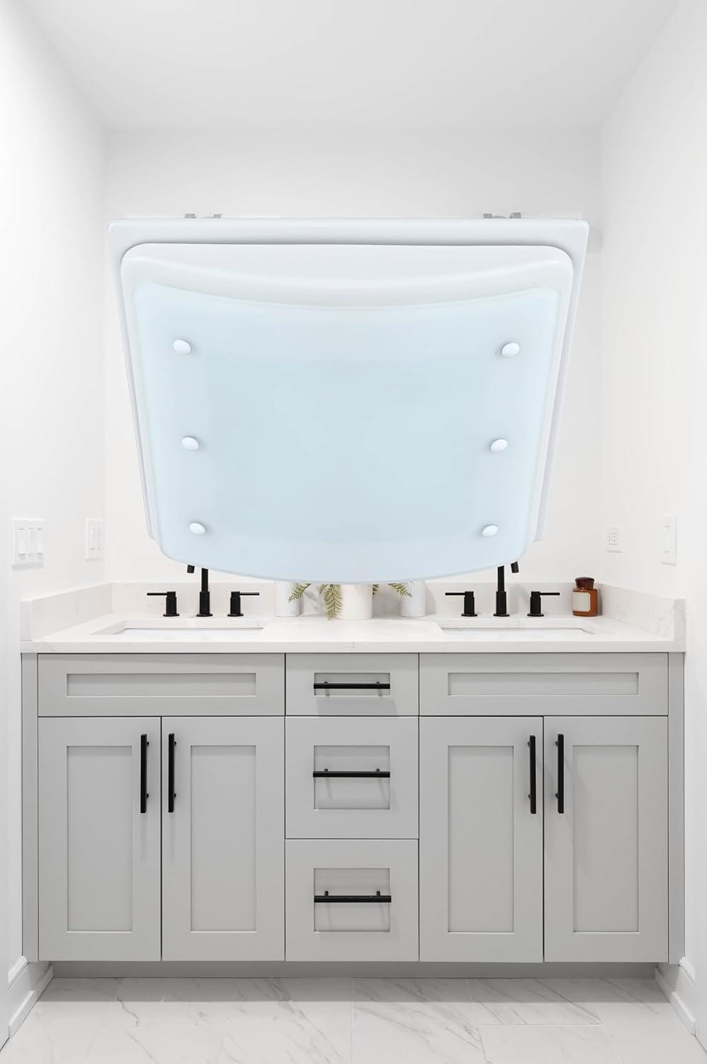 Buckingham 100 CFM 2.0 Sones Decorative Bathroom Ventilation Exhaust Fan with Light & Night-Light