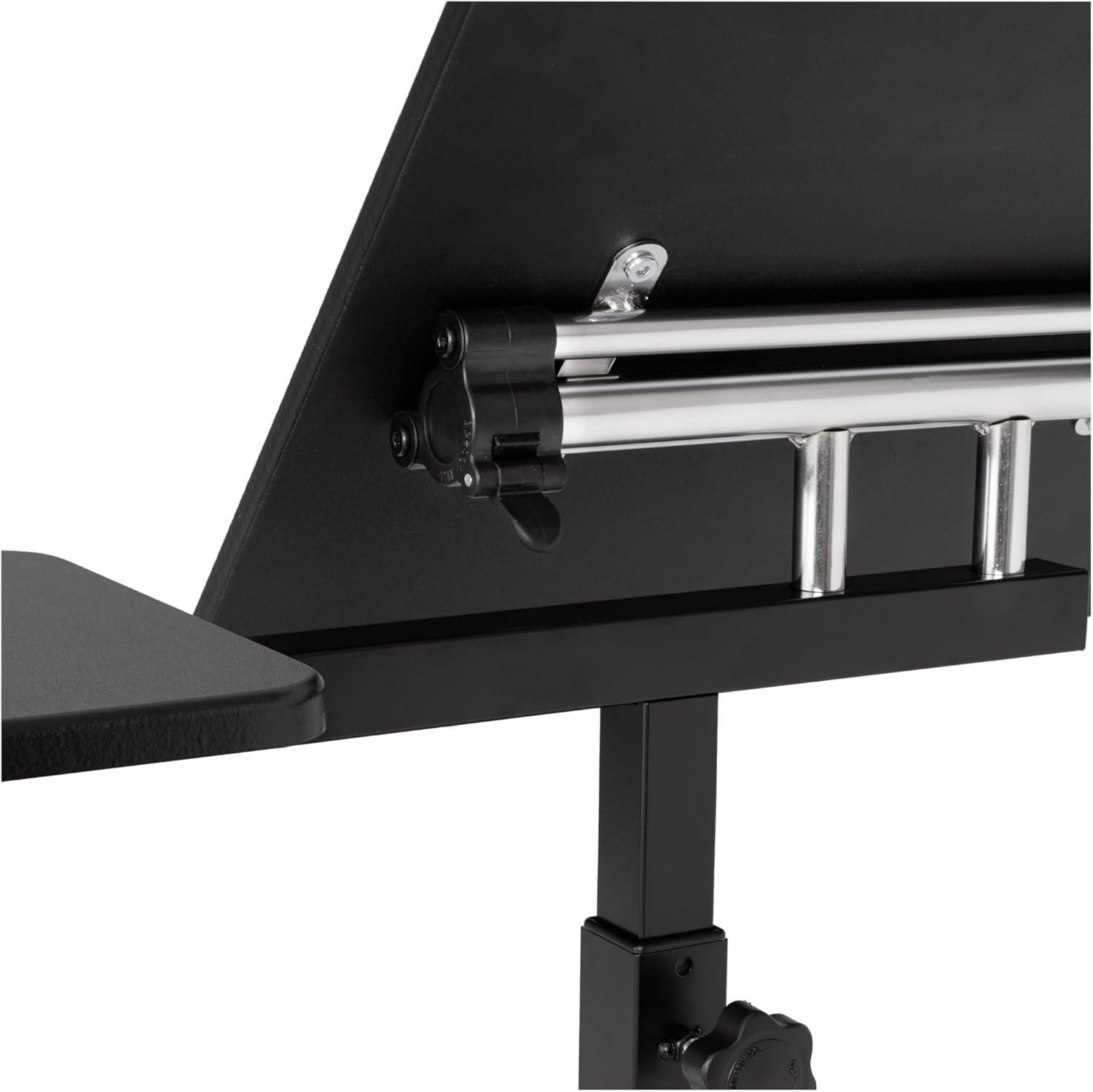 Seville Classics airLIFT Adjustable Height Rolling Tiltable Desk with Mouse Stand