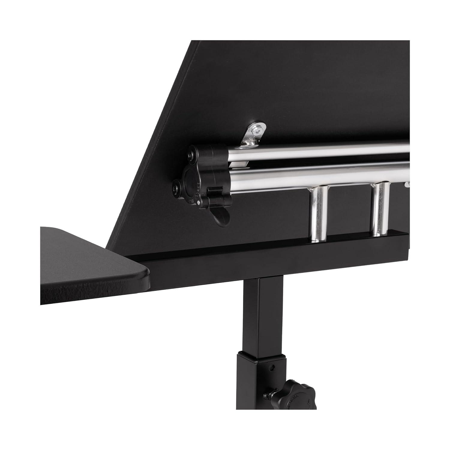Seville Classics airLIFT Adjustable Height Rolling Tiltable Desk with Mouse Stand