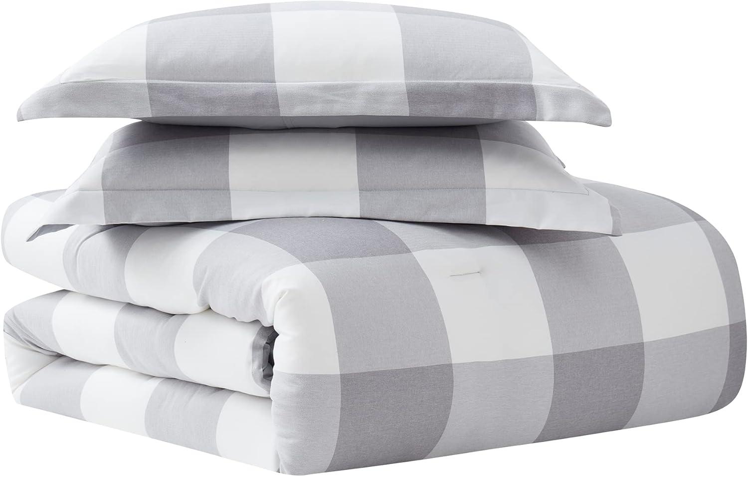 Sweet Home Collection Herringbone Weave Buffalo Check Bed in a Bag Comforter & Sheet Set