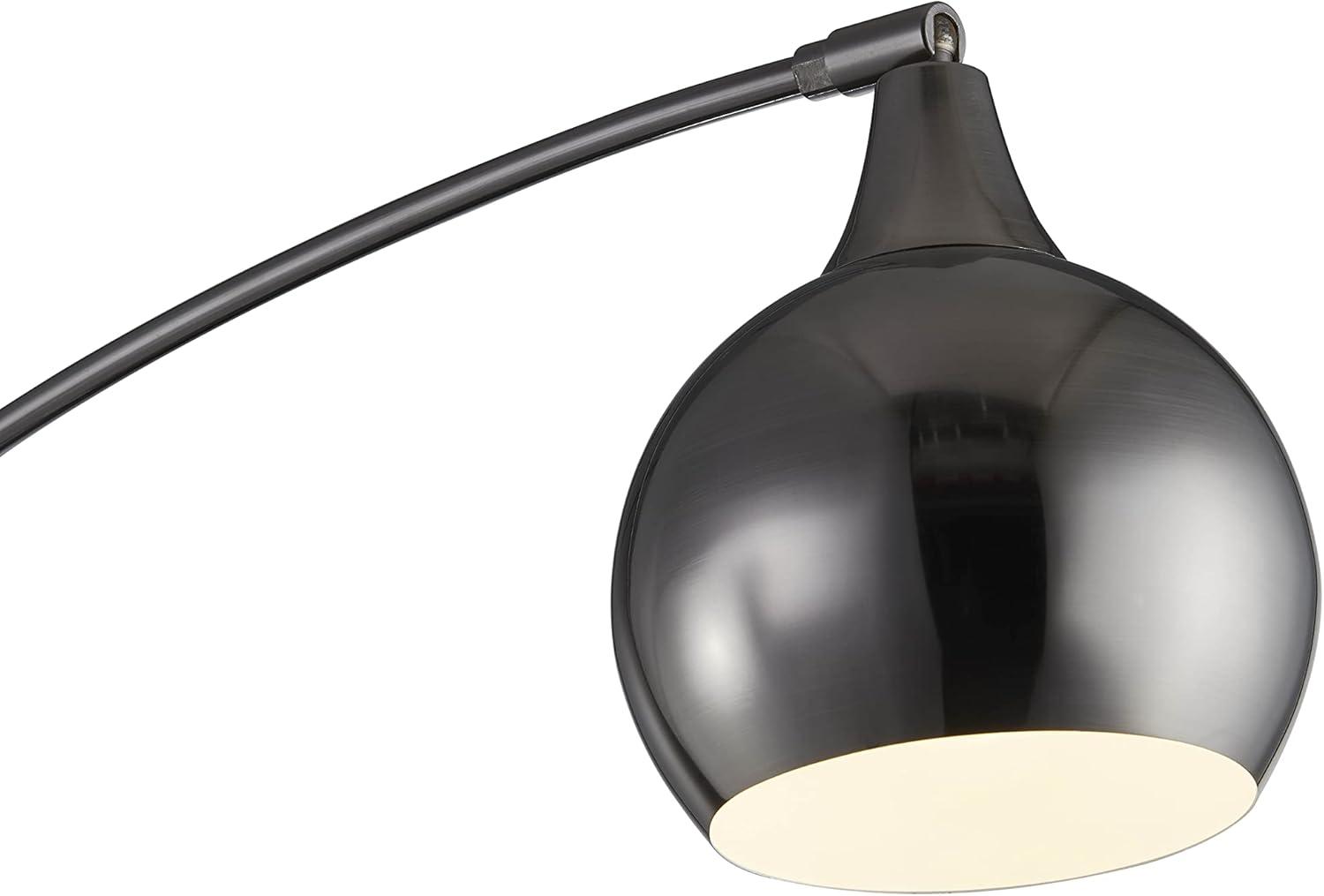 Amore 86" Black Nickel 5-Arc LED Floor Lamp