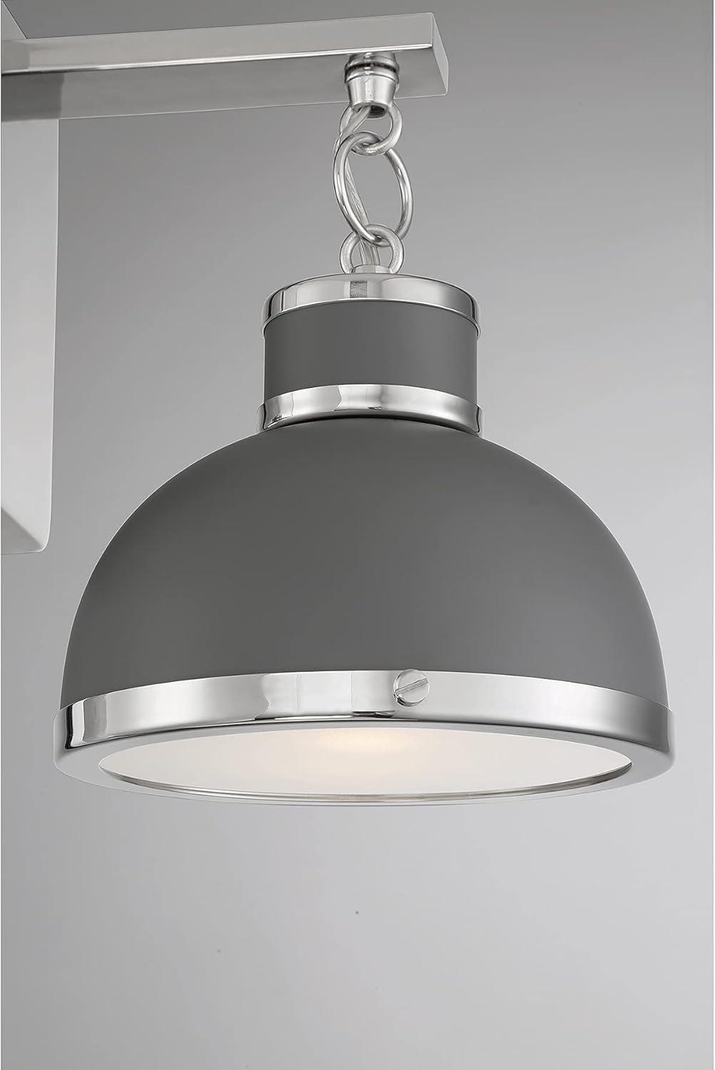 Savoy House Corning 1 - Light Wall Light in  Gray/Polished Nickel