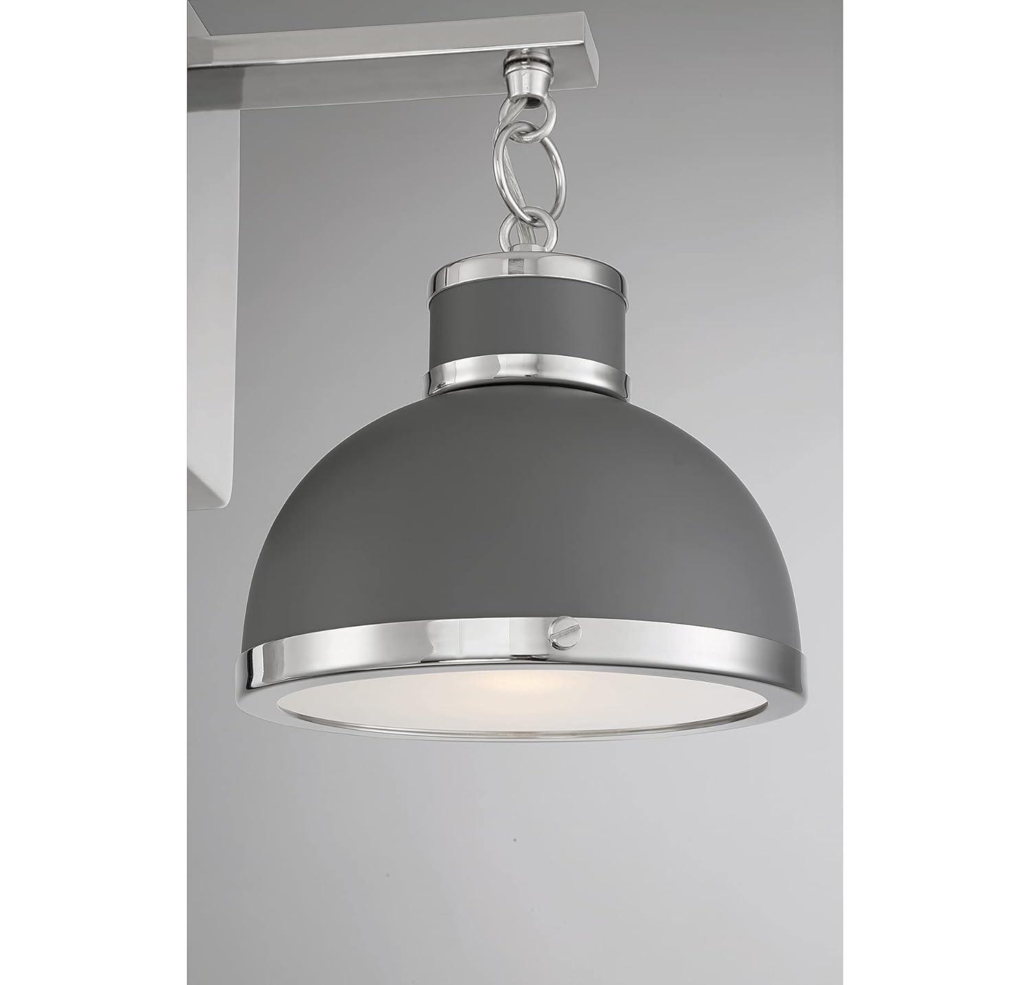 Savoy House Corning 1 - Light Wall Light in  Gray/Polished Nickel